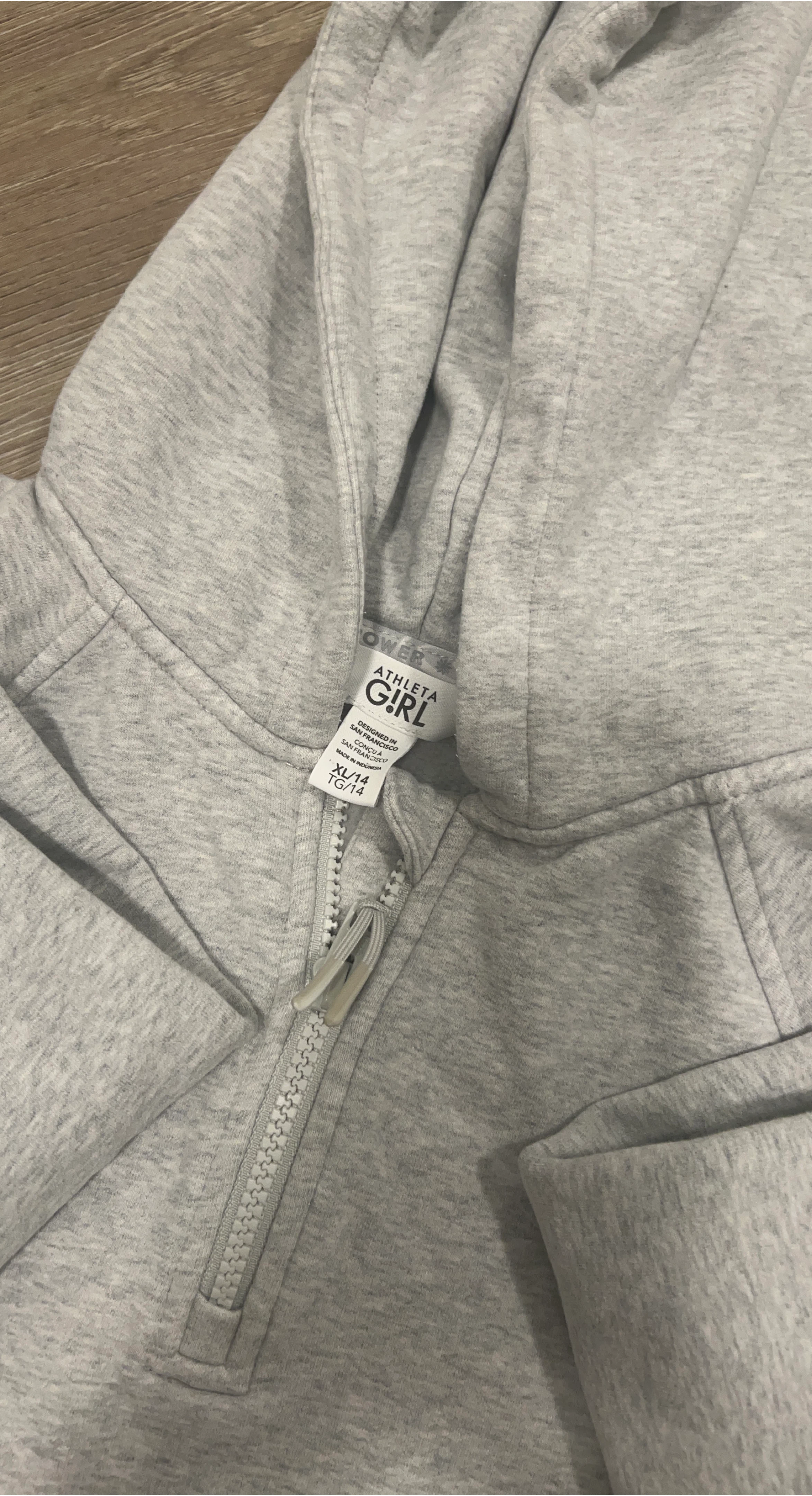 Athleta Girl Grey Hoodie XL/14