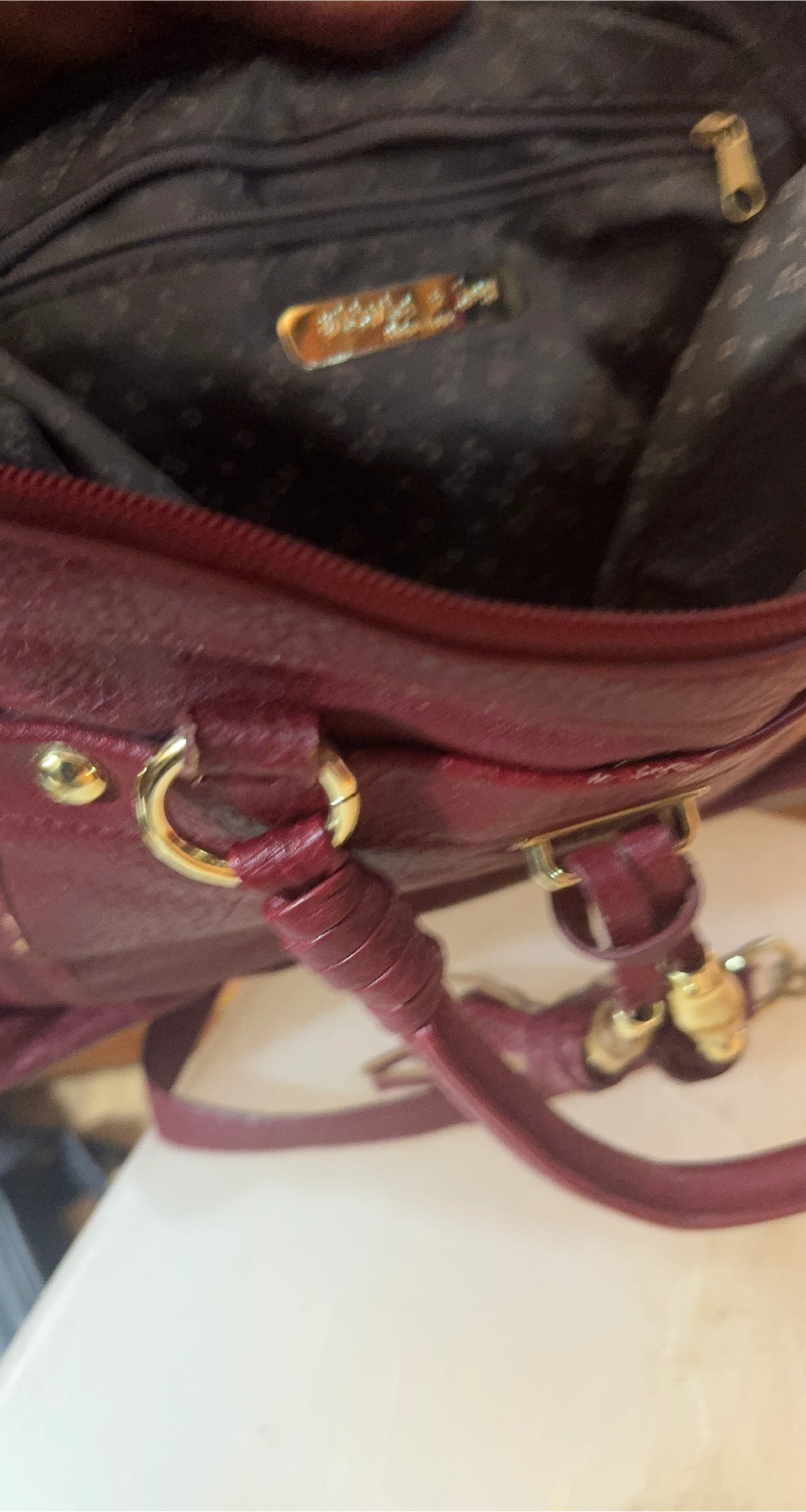 Olivia & Joy Burgundy Satchel Handbag