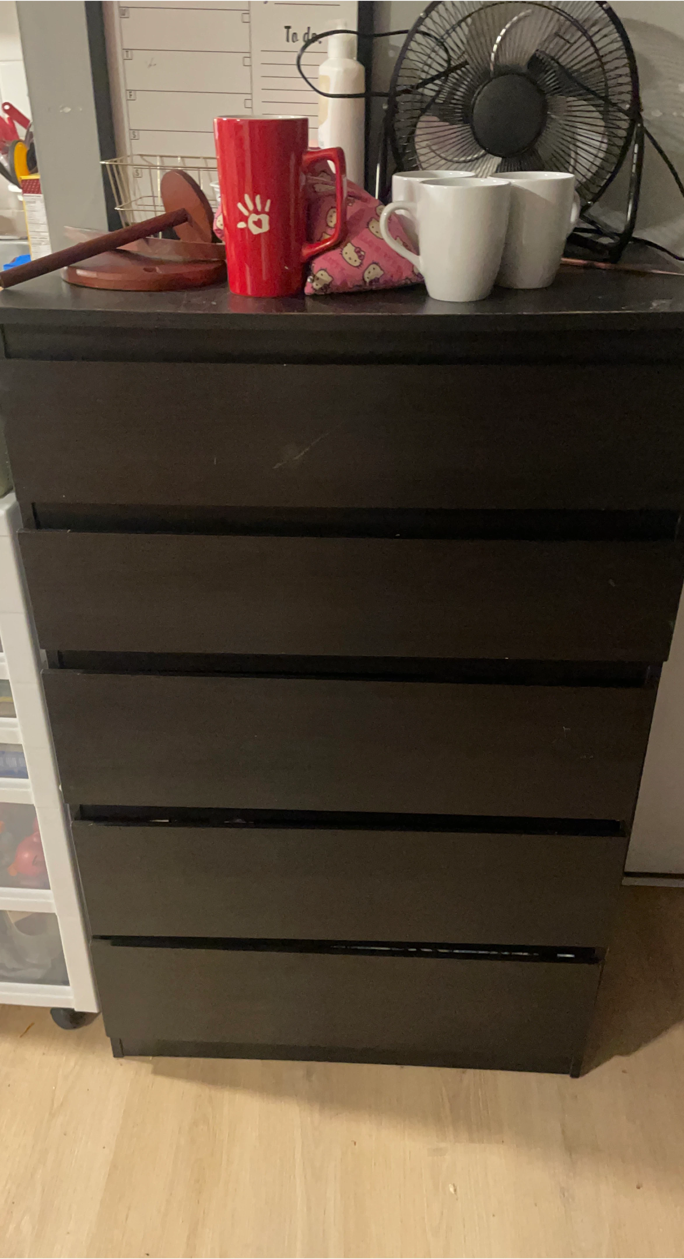 Dark Brown 5-Drawer Dresser