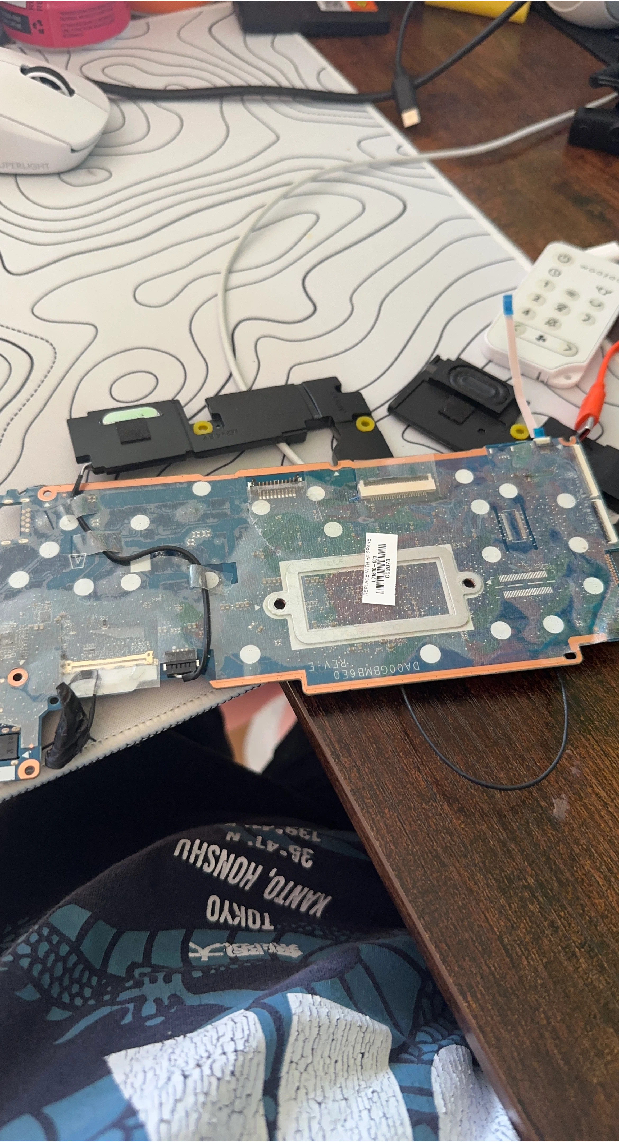 HP Laptop Motherboard L91618-001 with Wi-Fi Card and Speakers