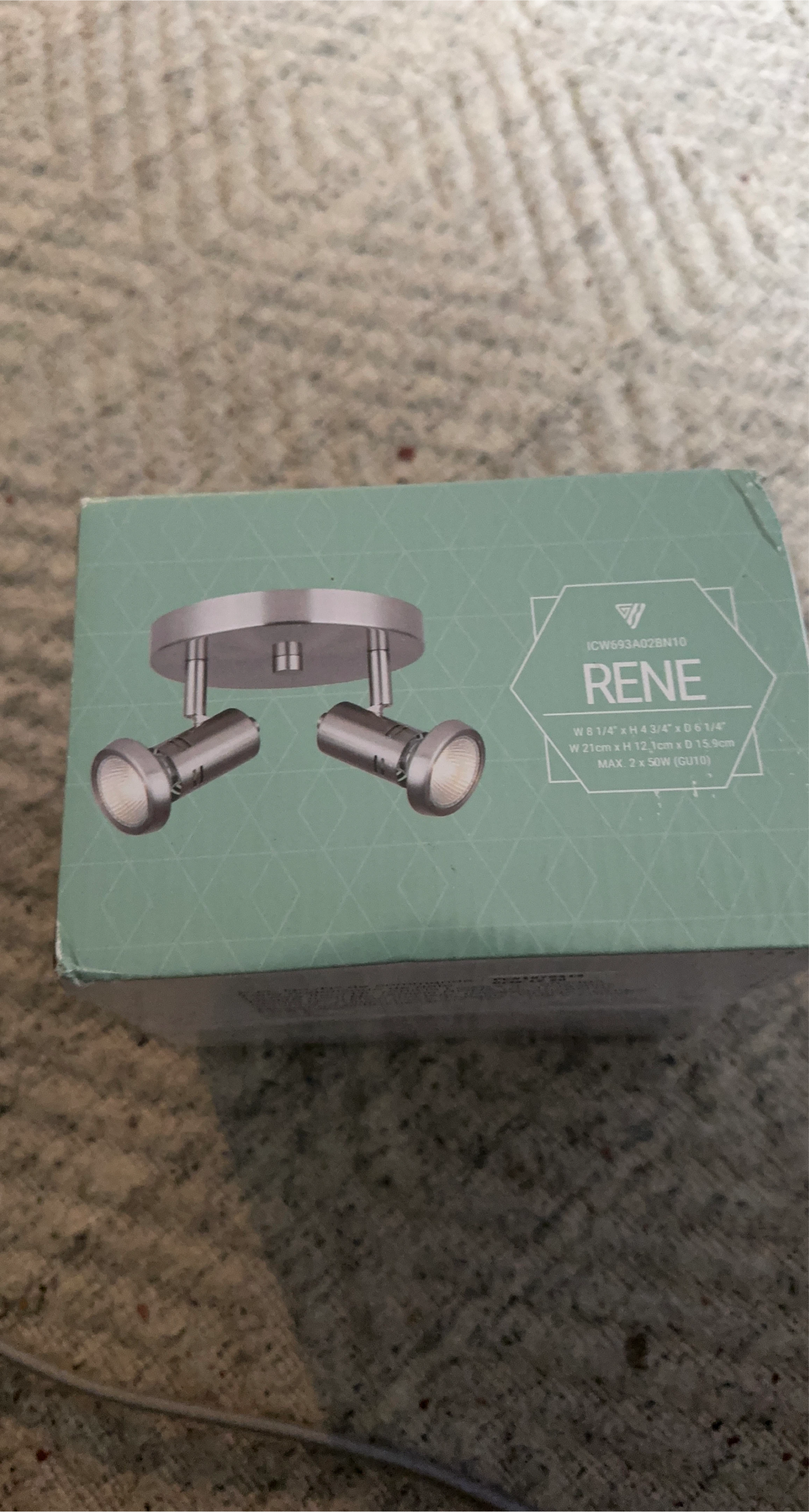 Rene 2-Light Track Bar