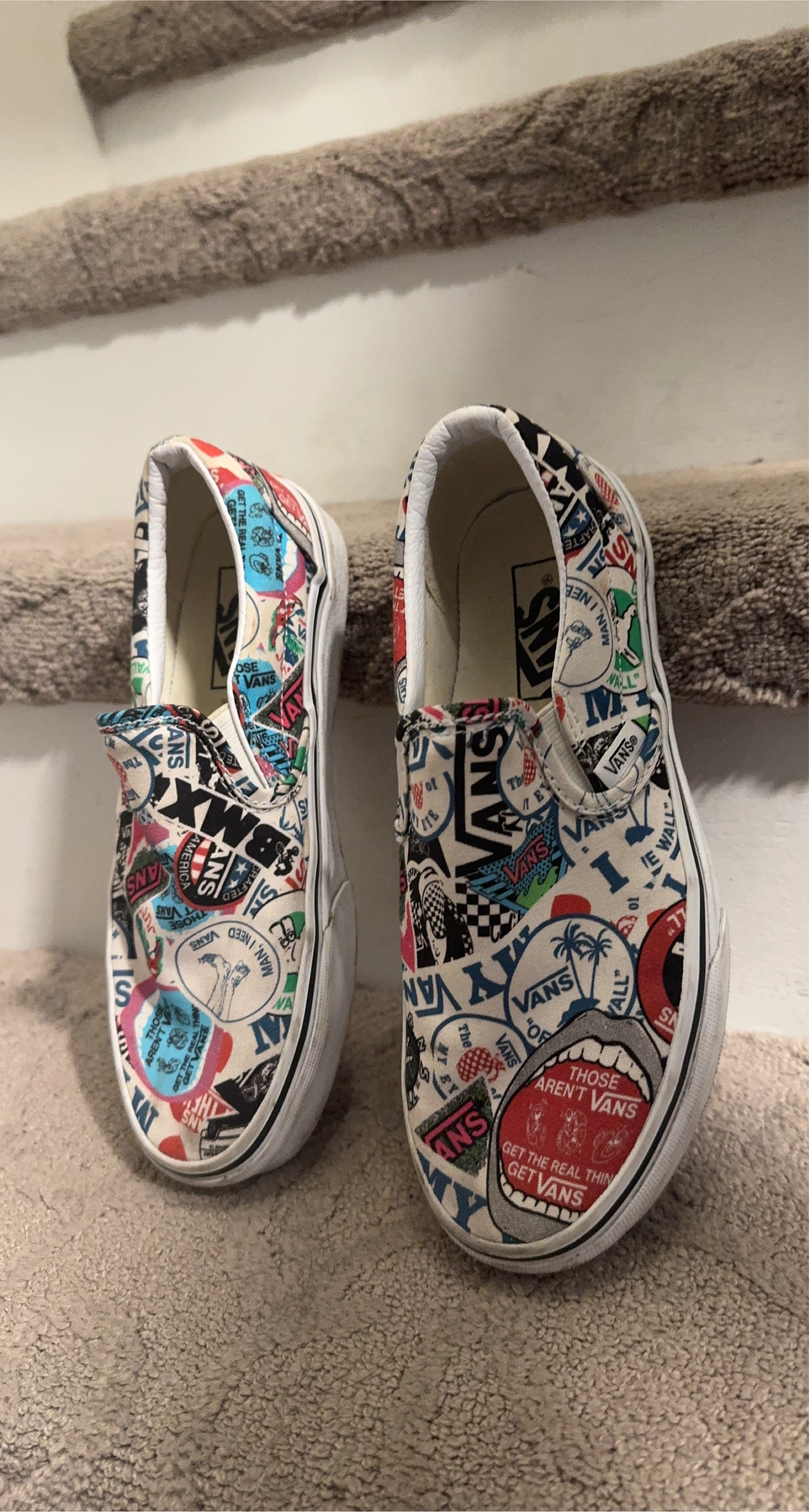 Vans Slip-On Shoes - All Over Sticker Print