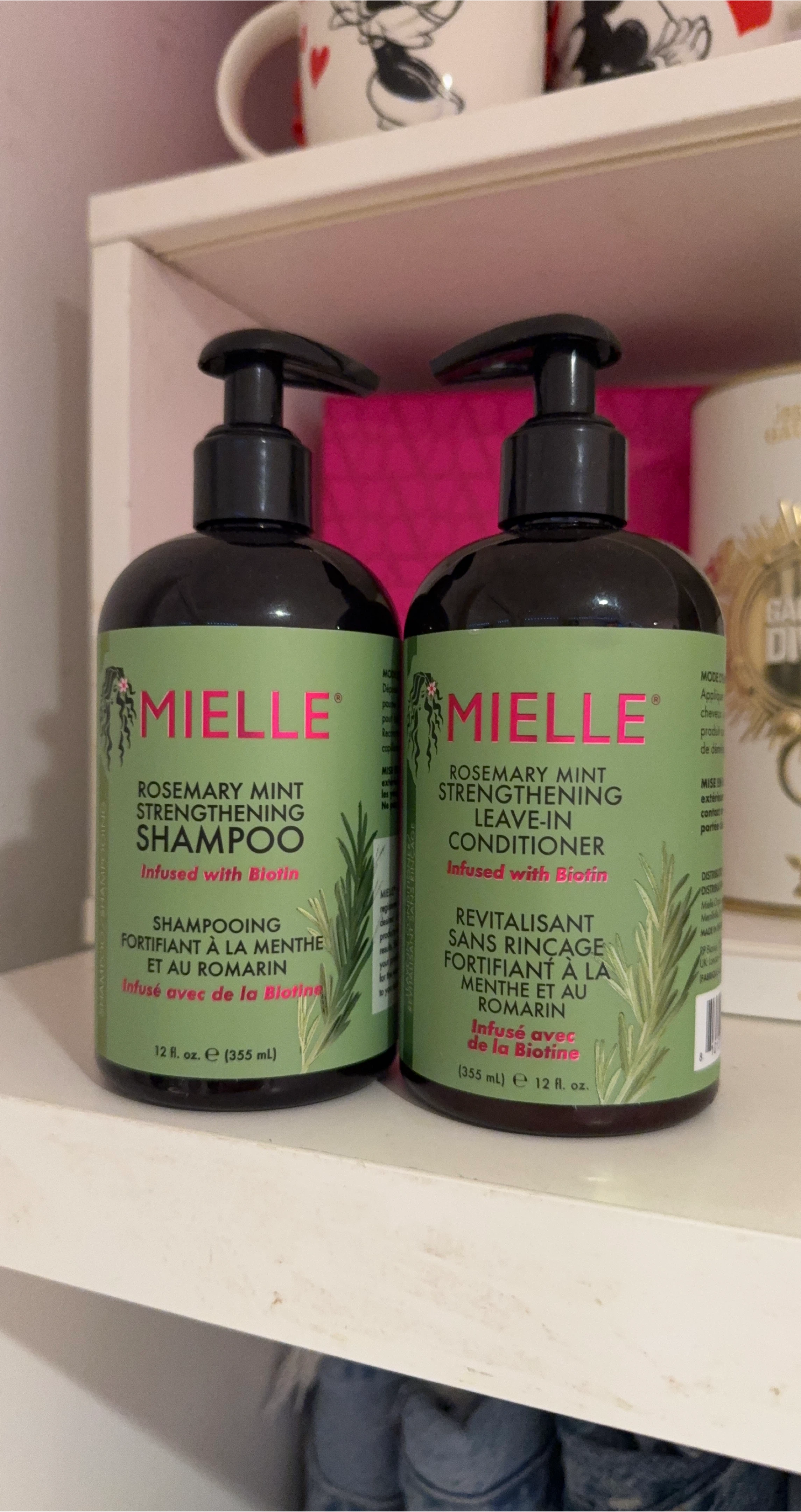 Mielle Rosemary Mint Strengthening Shampoo & Conditioner Set