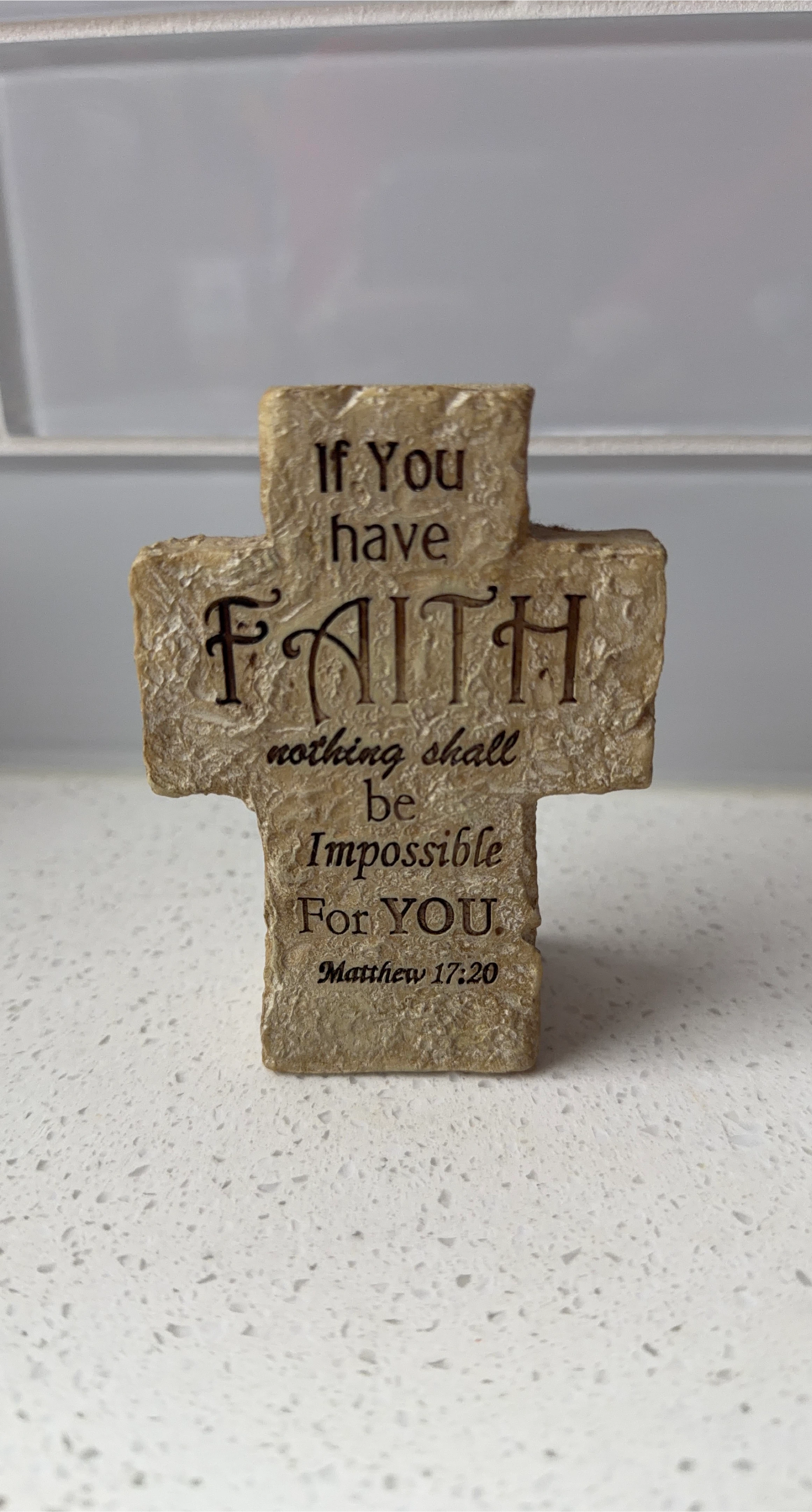 Decorative Cross with Faith Quote