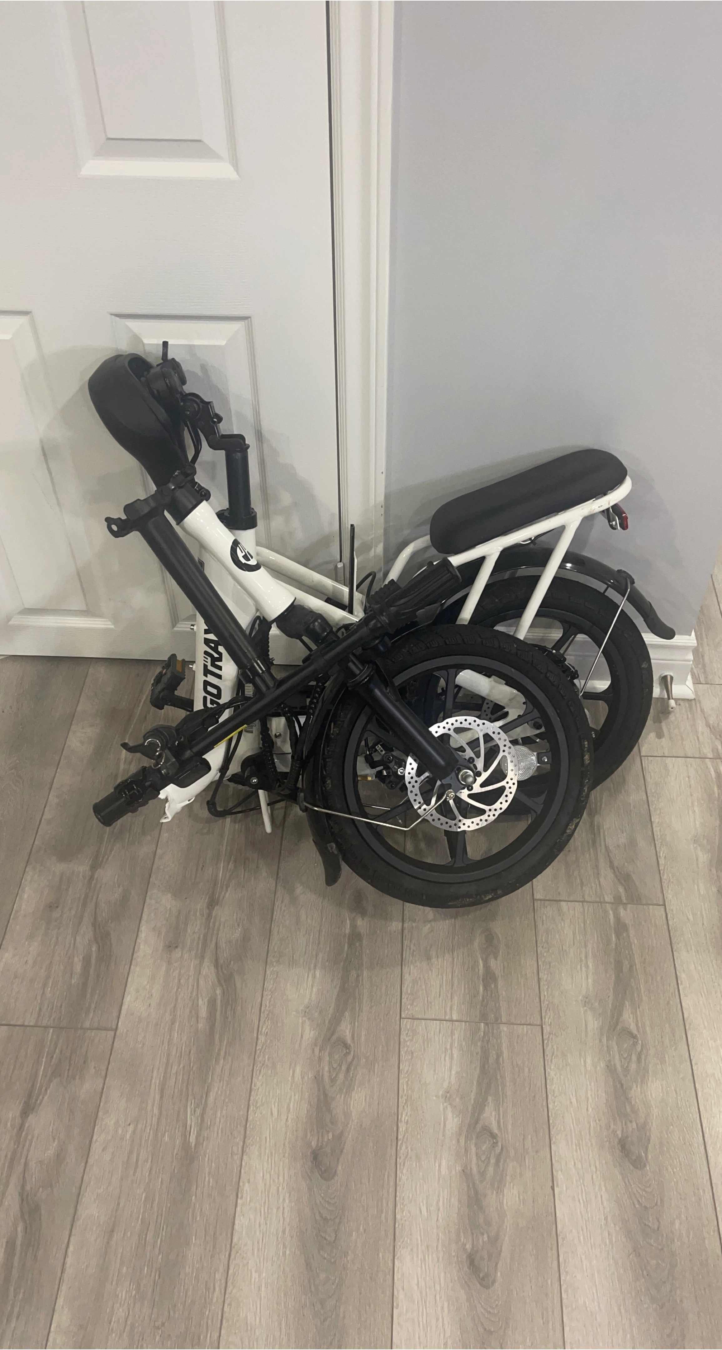 GOTRAX Electric Folding Bike - White