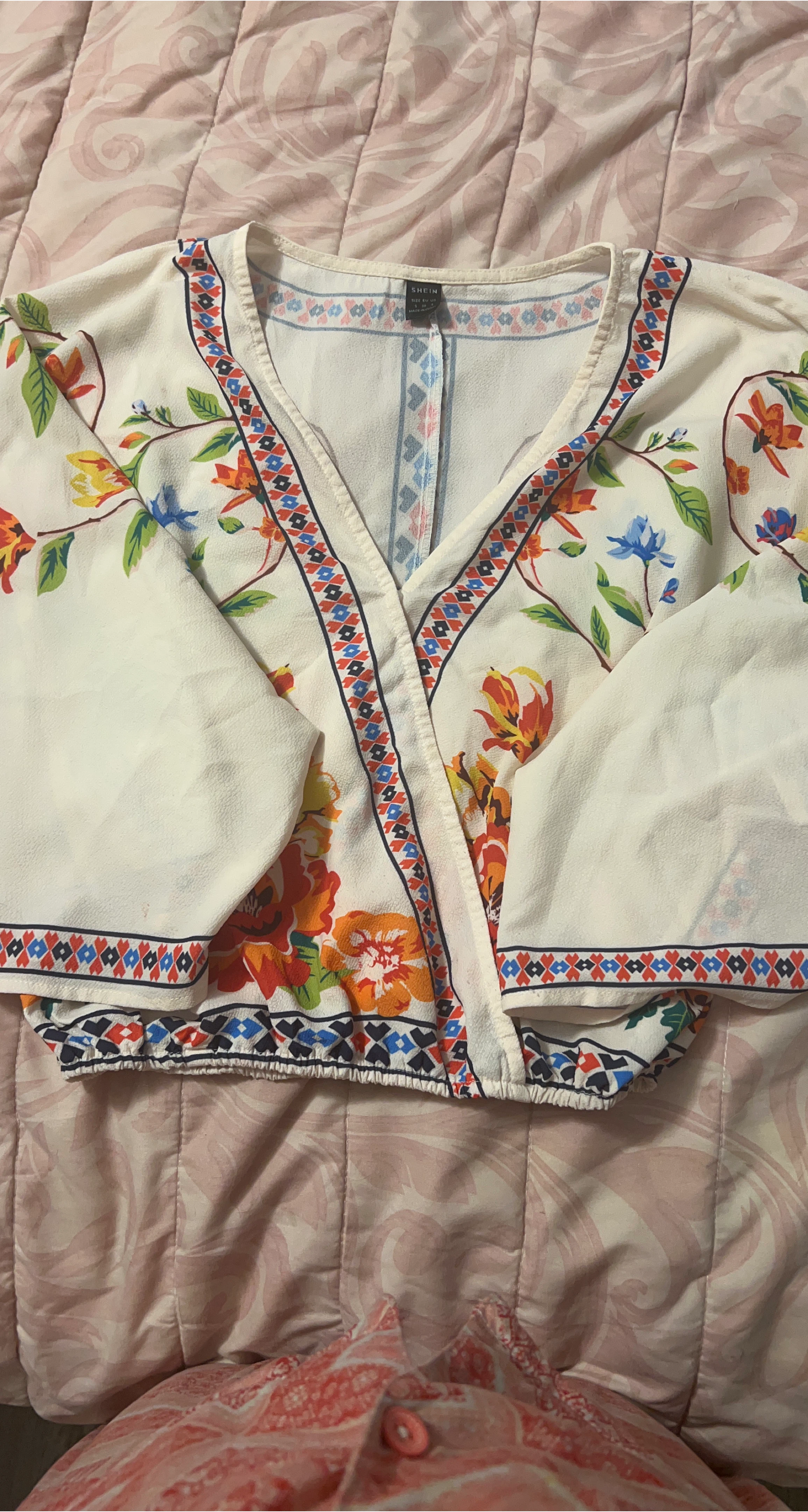 SHEIN Floral Print Kimono Cardigan