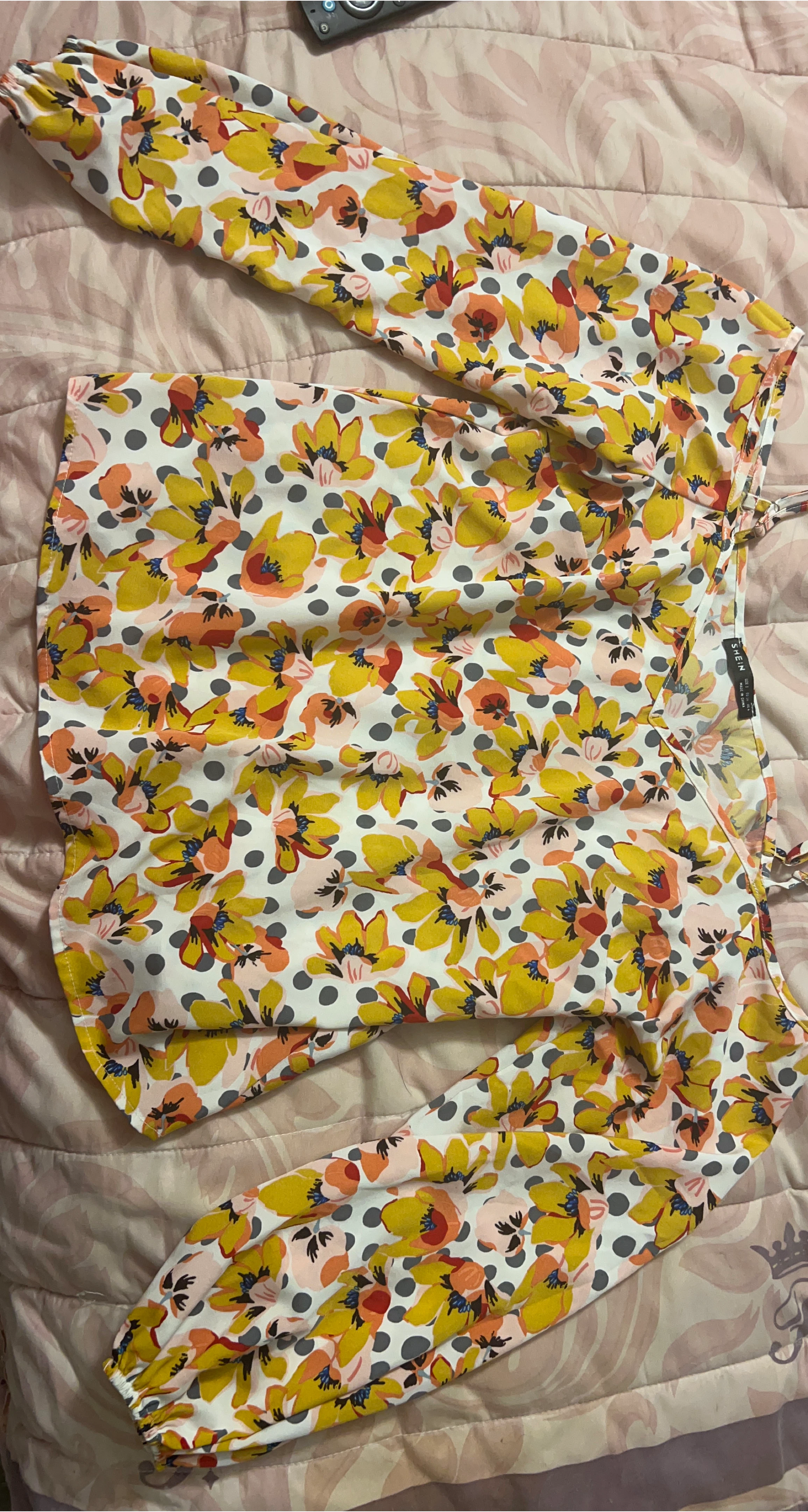 SHEIN Floral Print Long Sleeve Top Size S