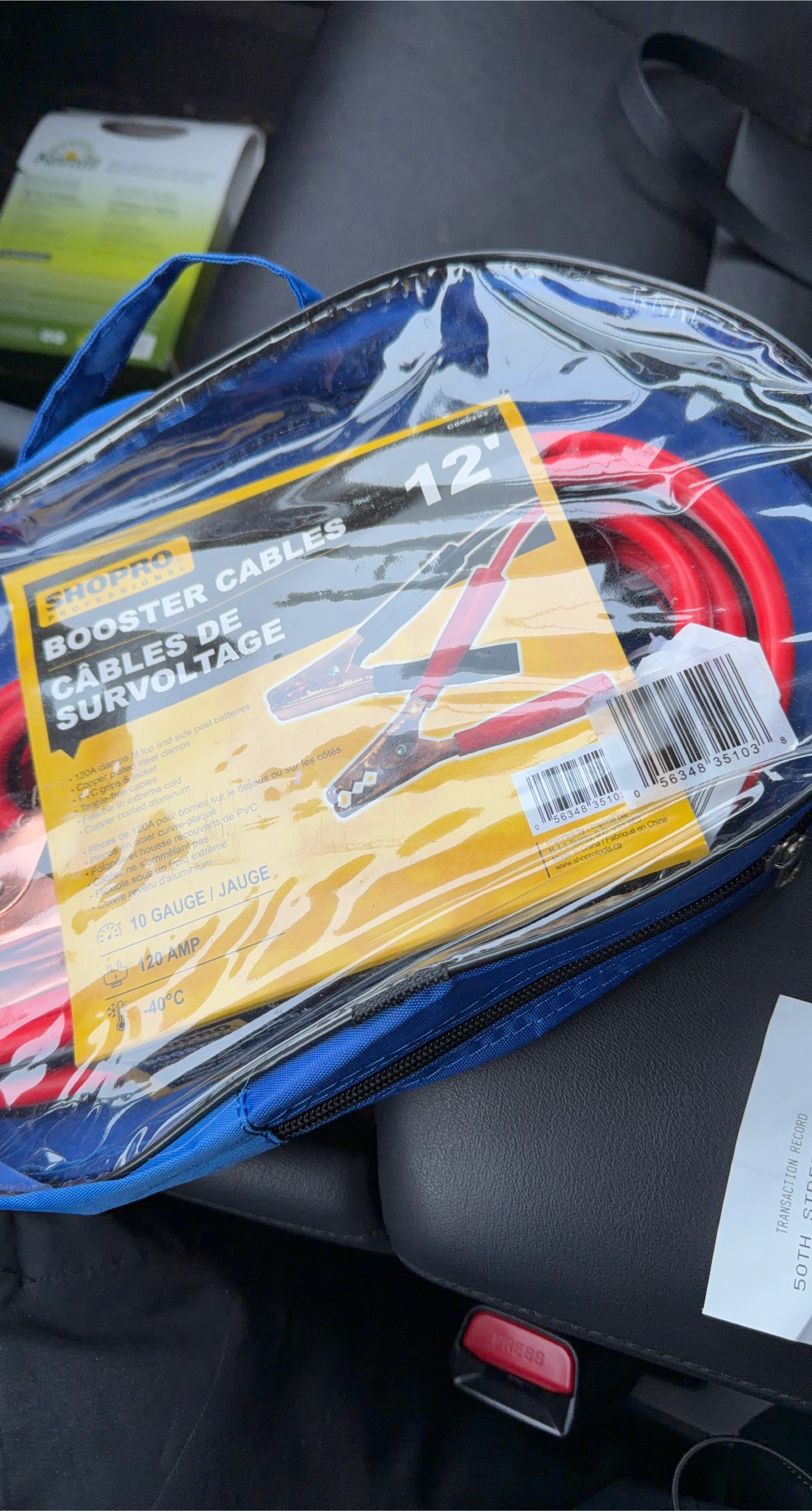 ShopPro 12' 10 Gauge Booster Cables