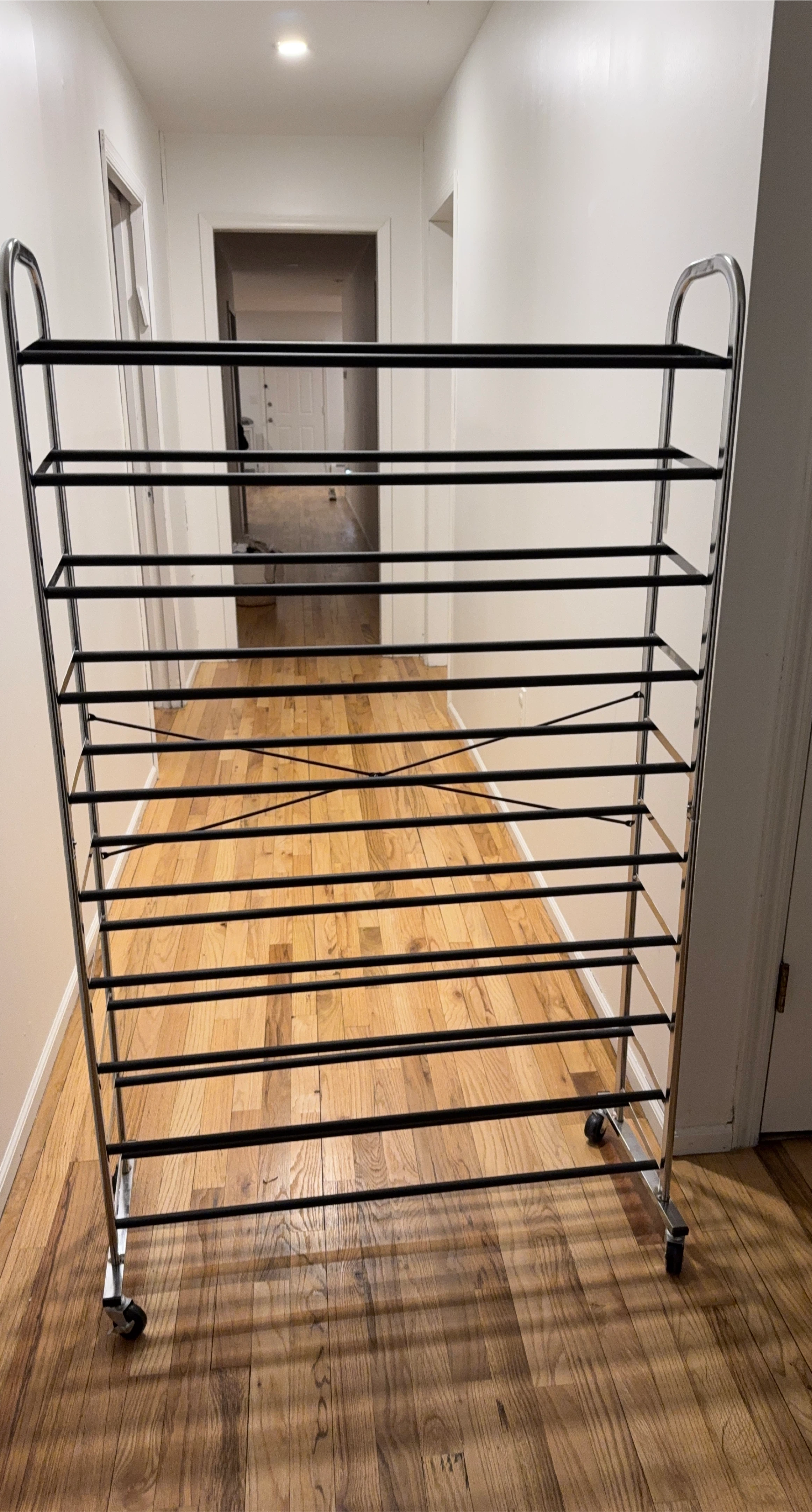 10-Tier Metal Shoe Rack with Wheels 👟 🛞