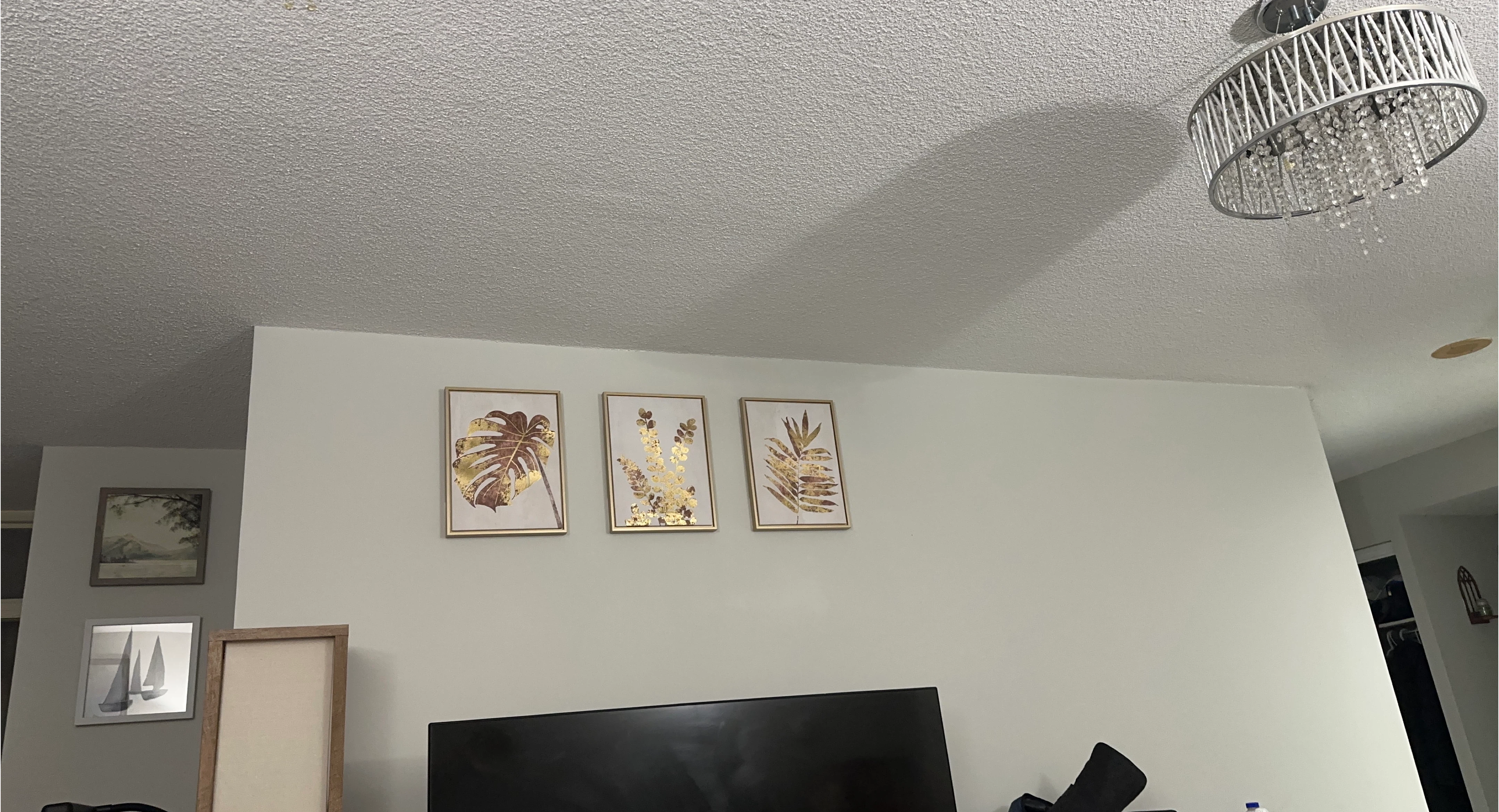 Set of 3 Gold Leaf Botanical Wall Art Prints