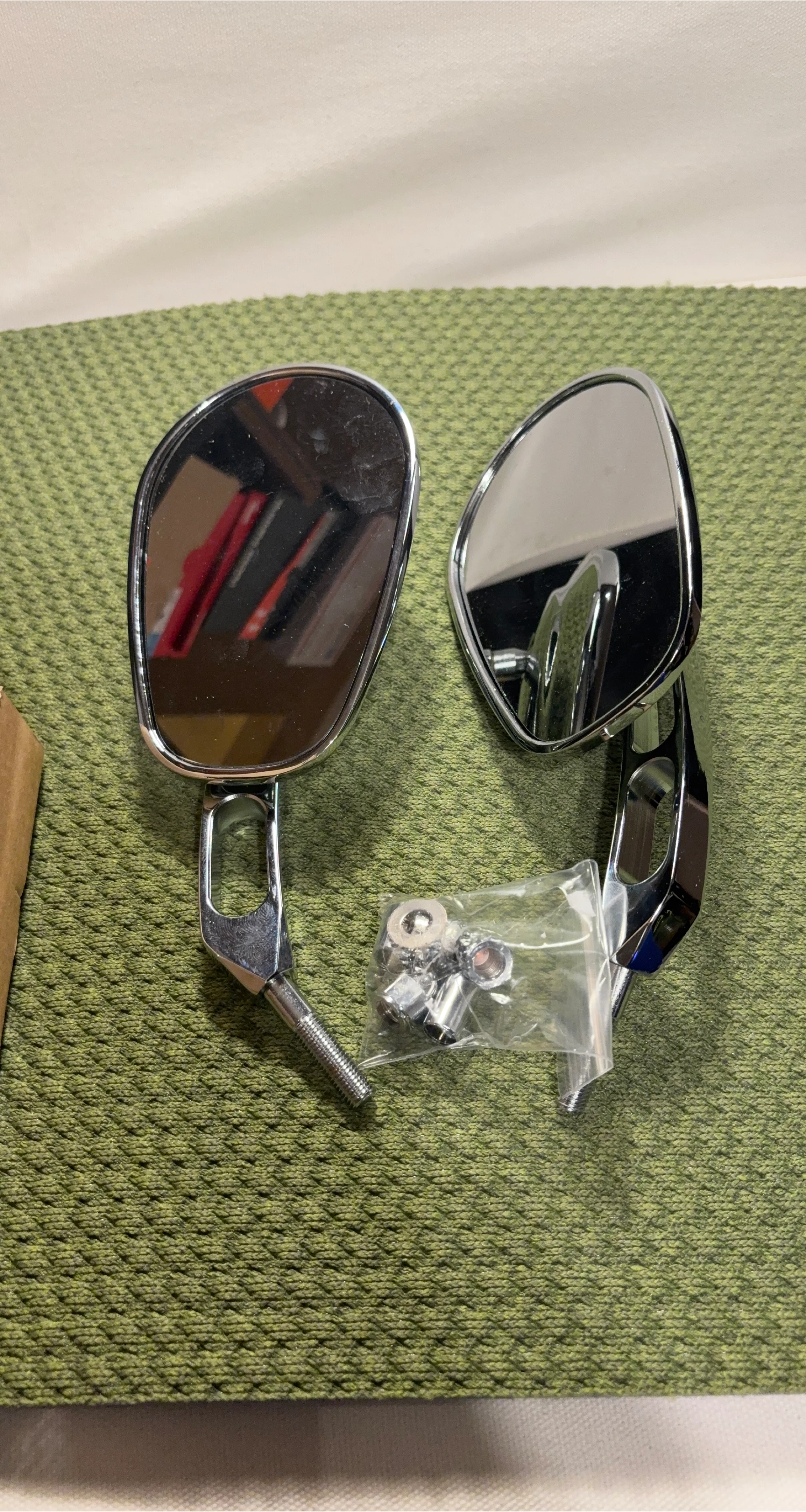 Chrome Motorcycle Handlebar Mirrors