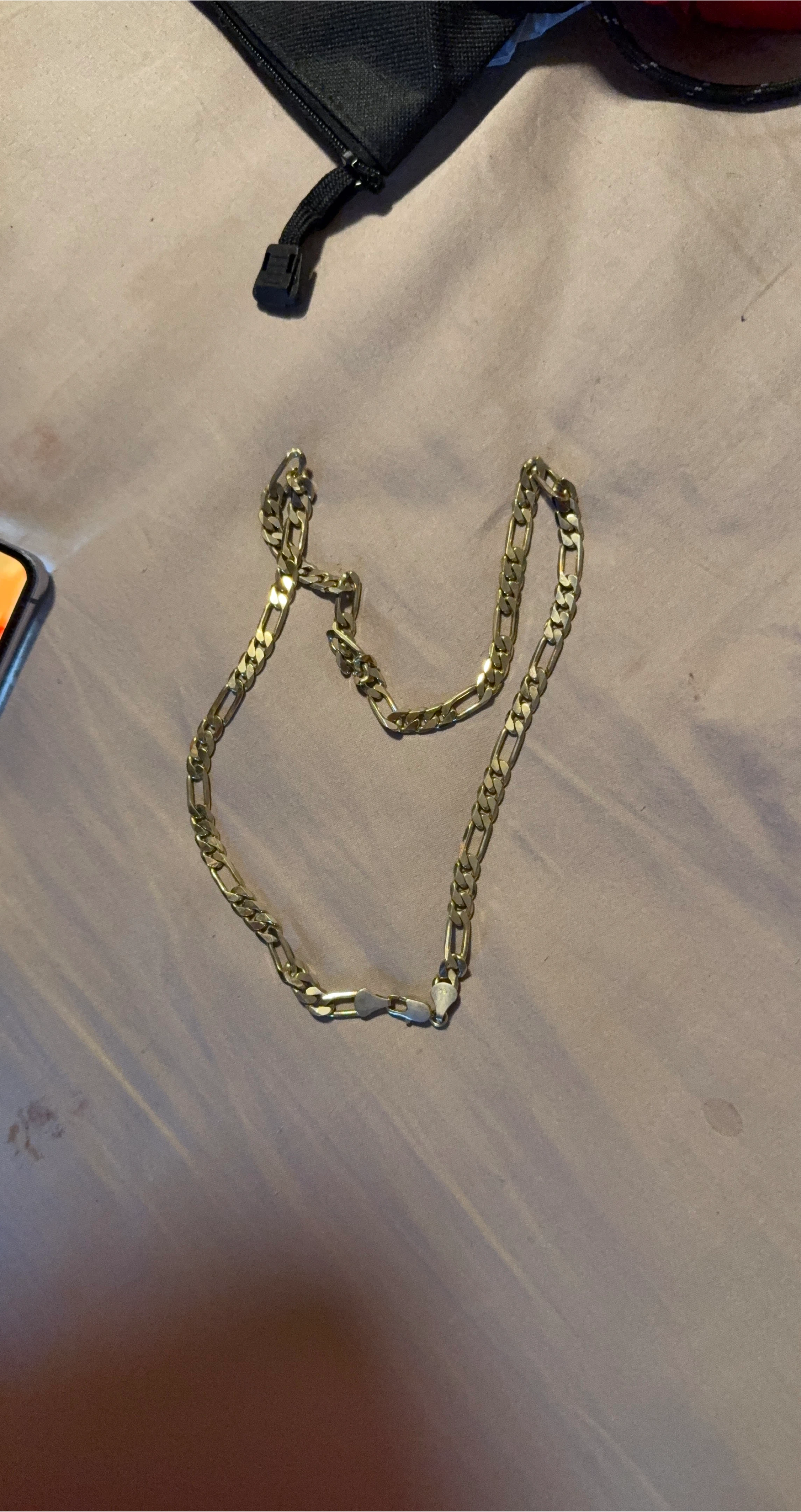 14k Gold Figaro Chain Necklace