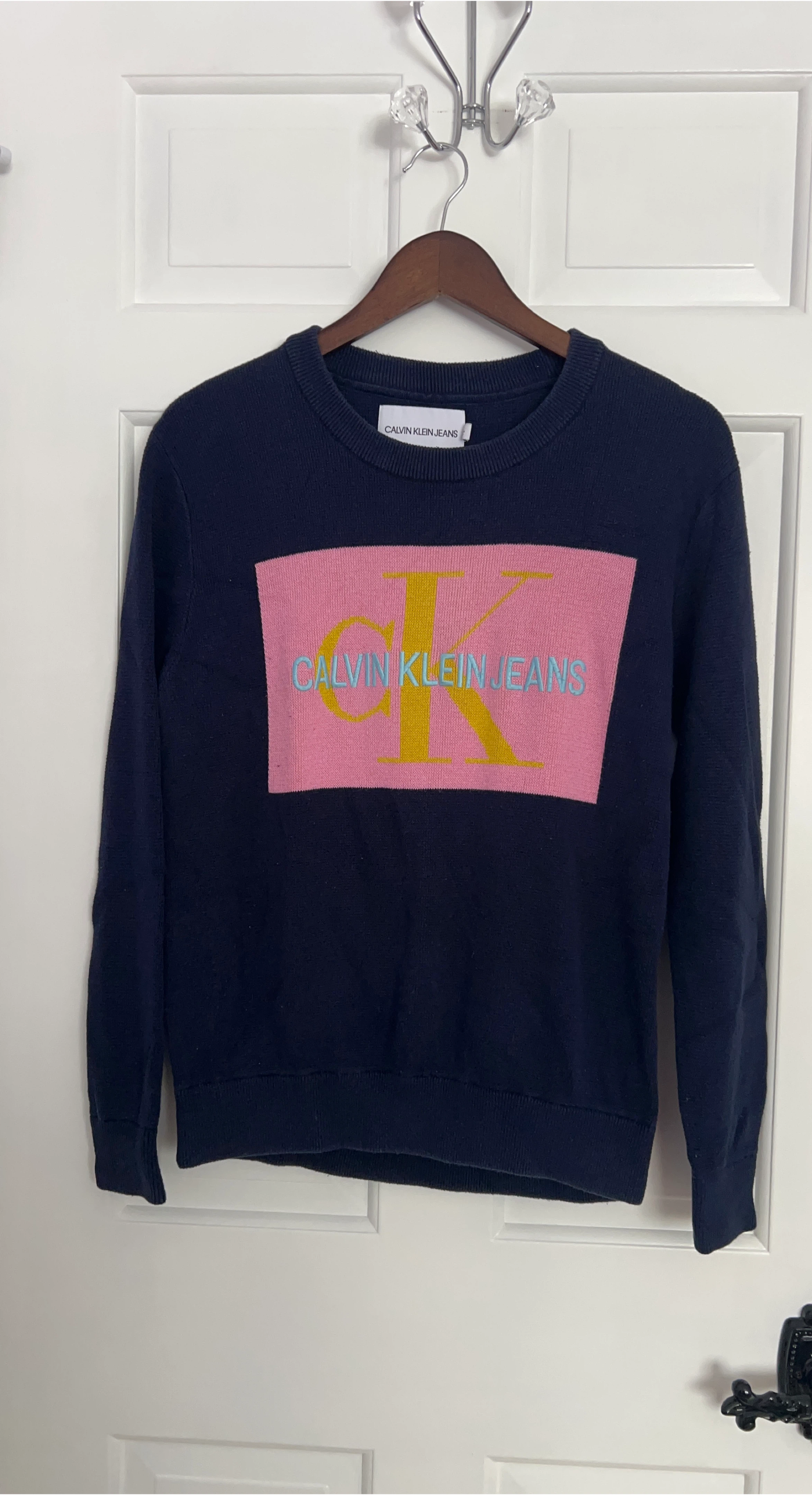Calvin Klein Jeans Navy Blue Crewneck Sweater