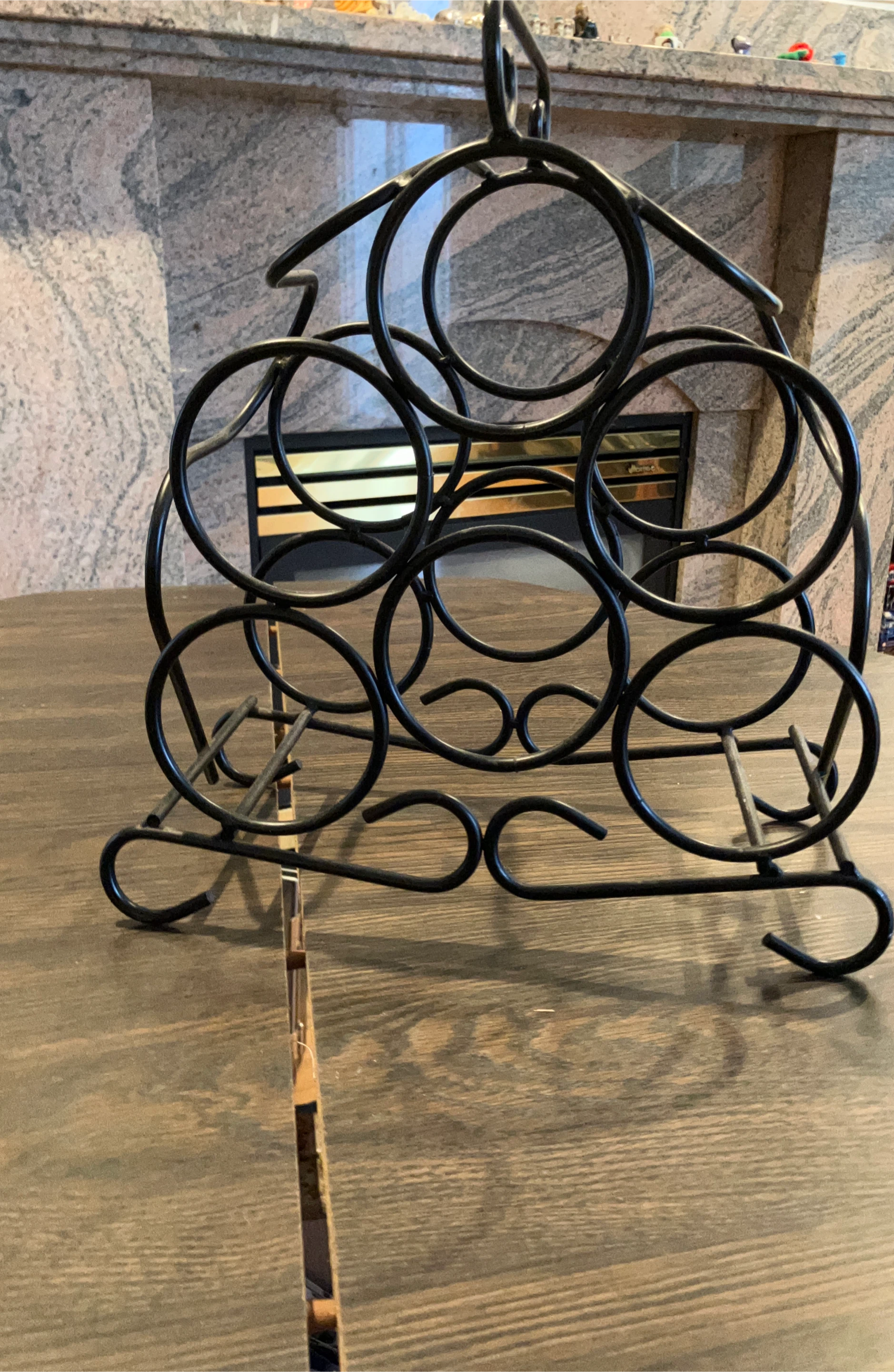 Black Metal Wine Rack
