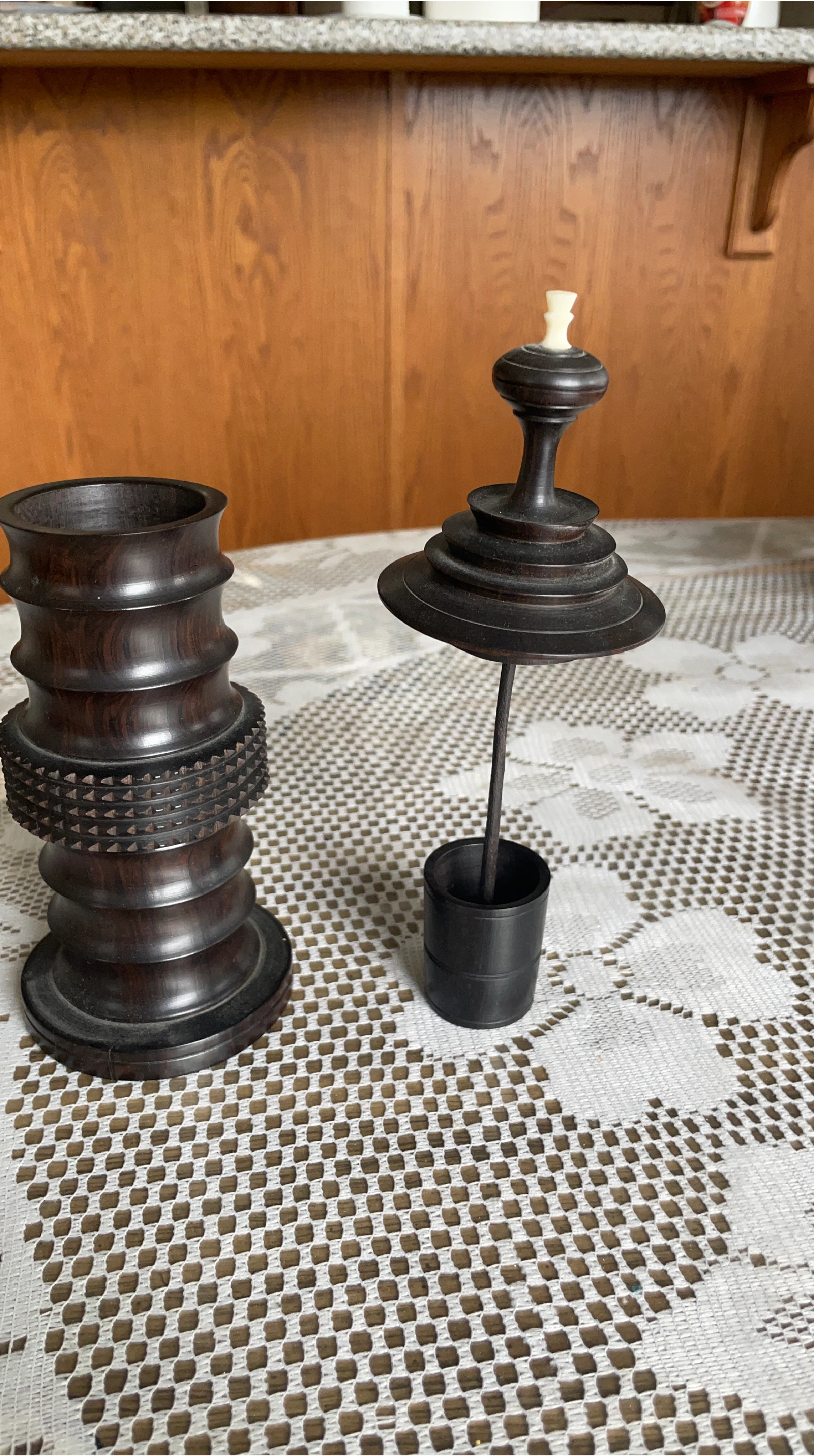 Vintage Wooden Tooth Pick Holder