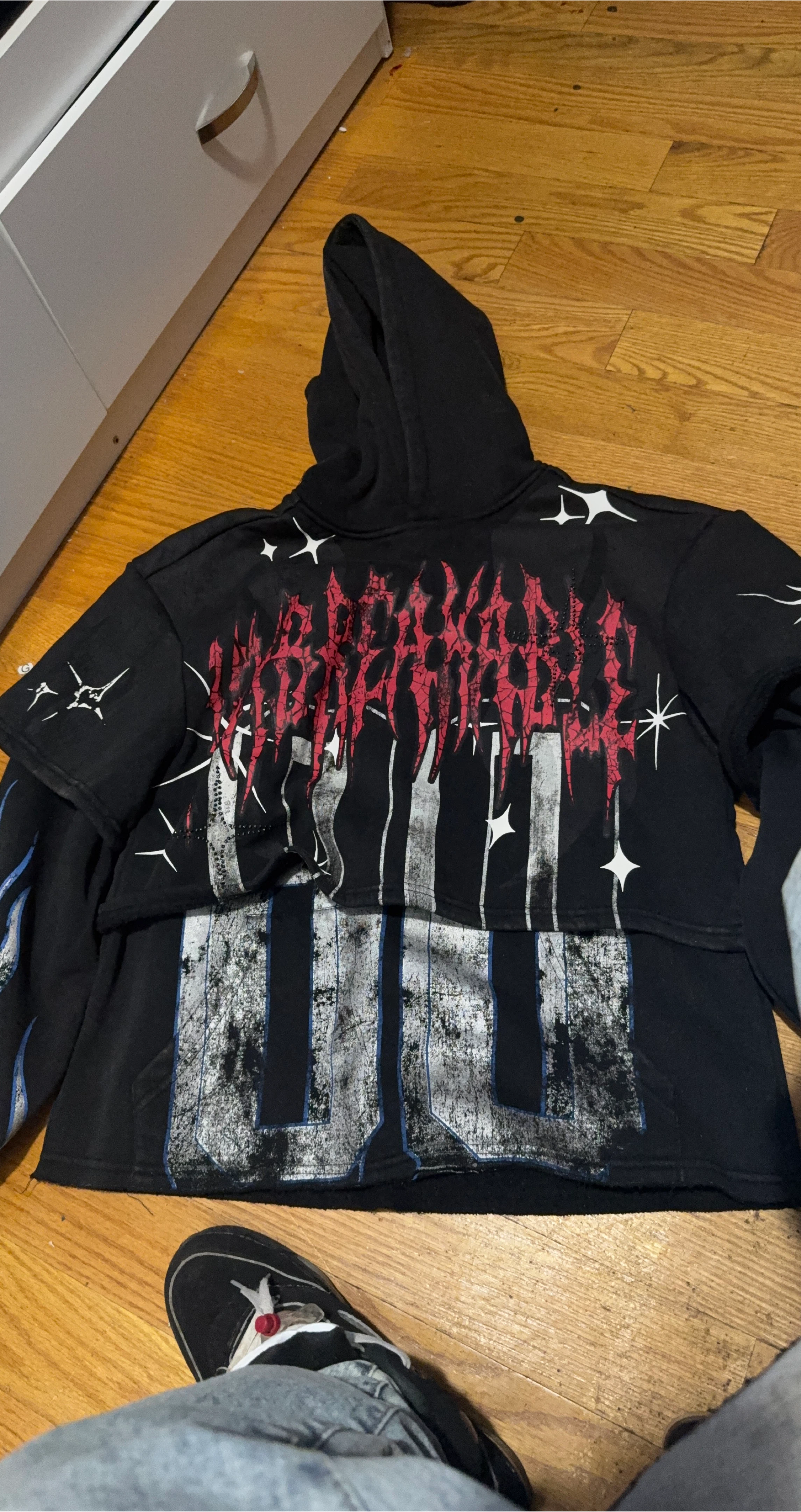 Black Graphic Hoodie