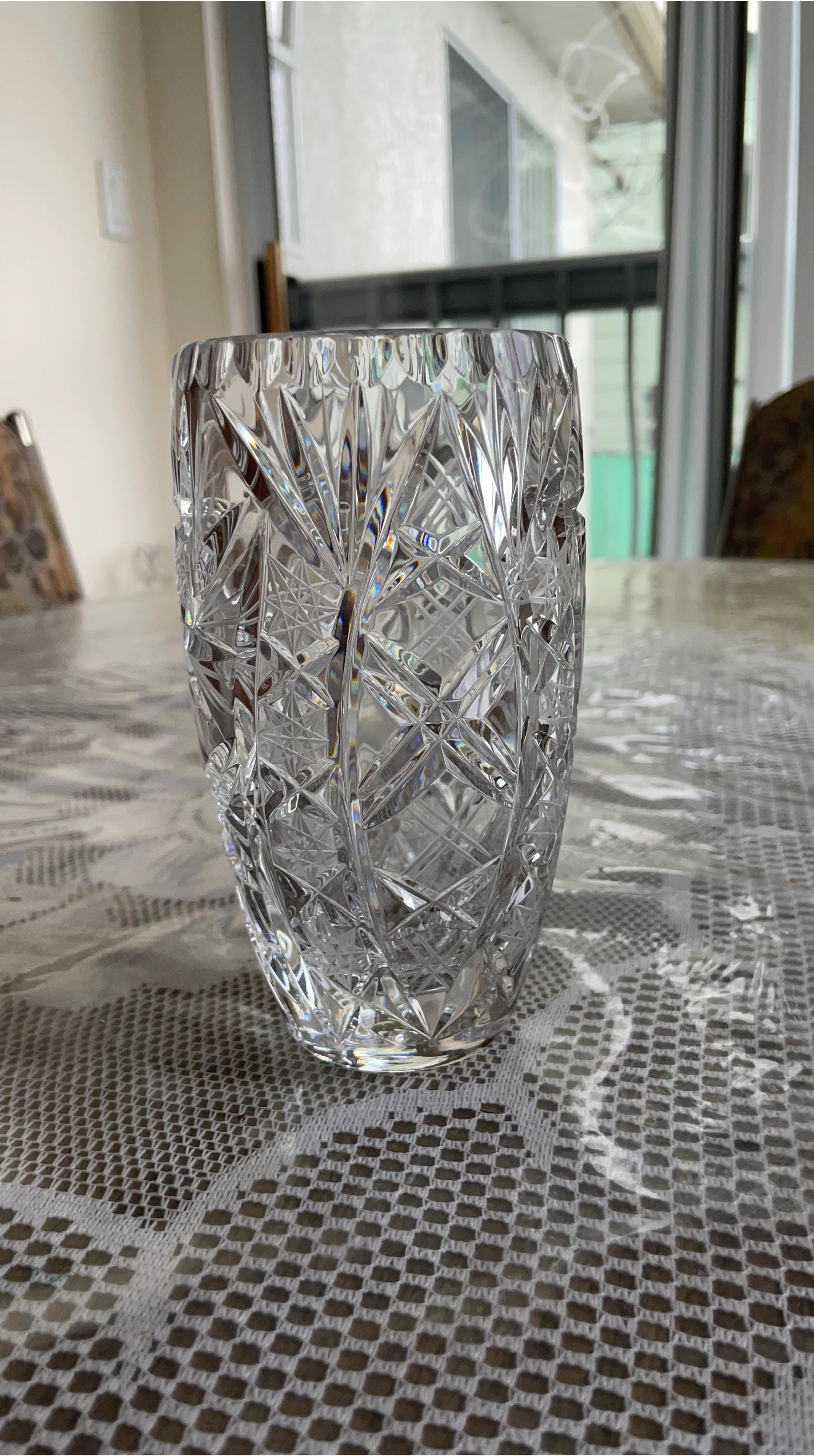 Crystal Cut Glass Vase