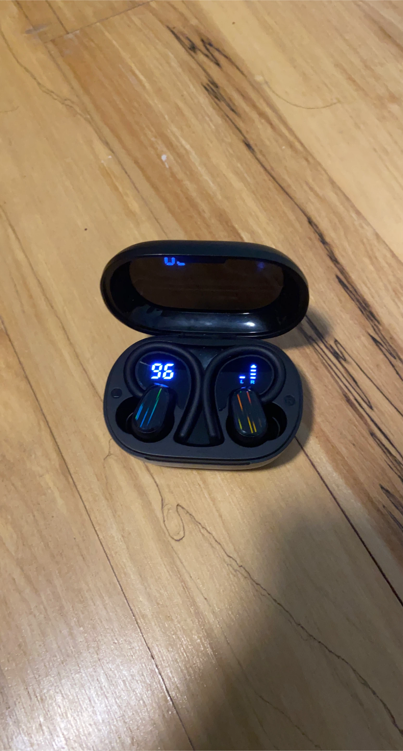 Black Wireless Earbuds with Charging Case - photo 2