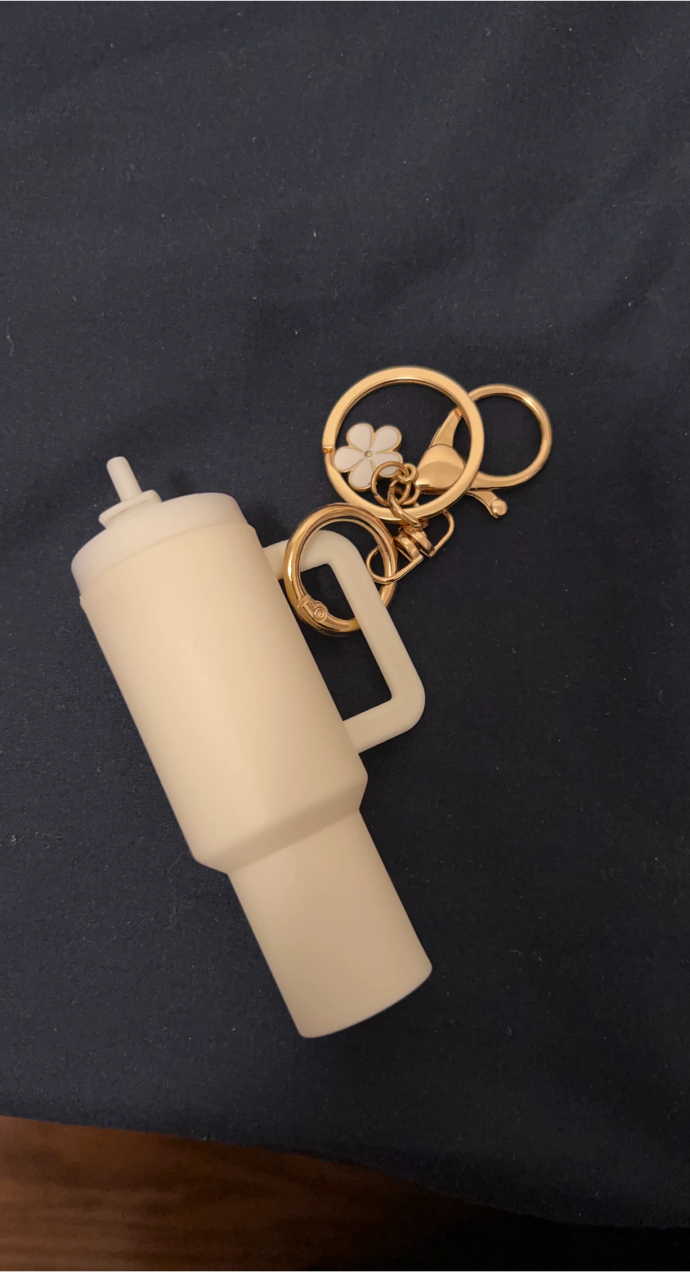 Water bottle keychain perfect for lip balm