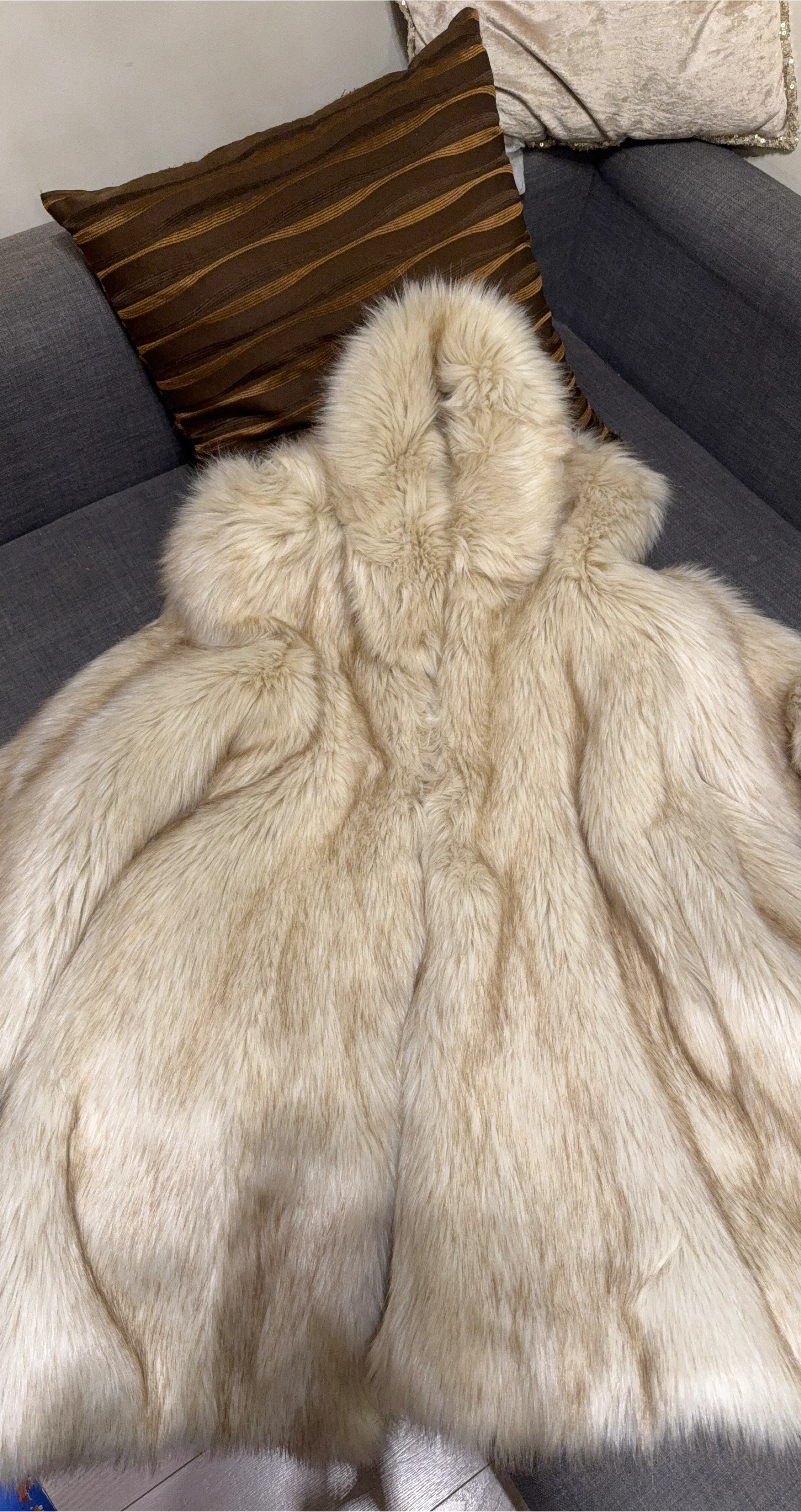 Cream Faux Fur Jacket