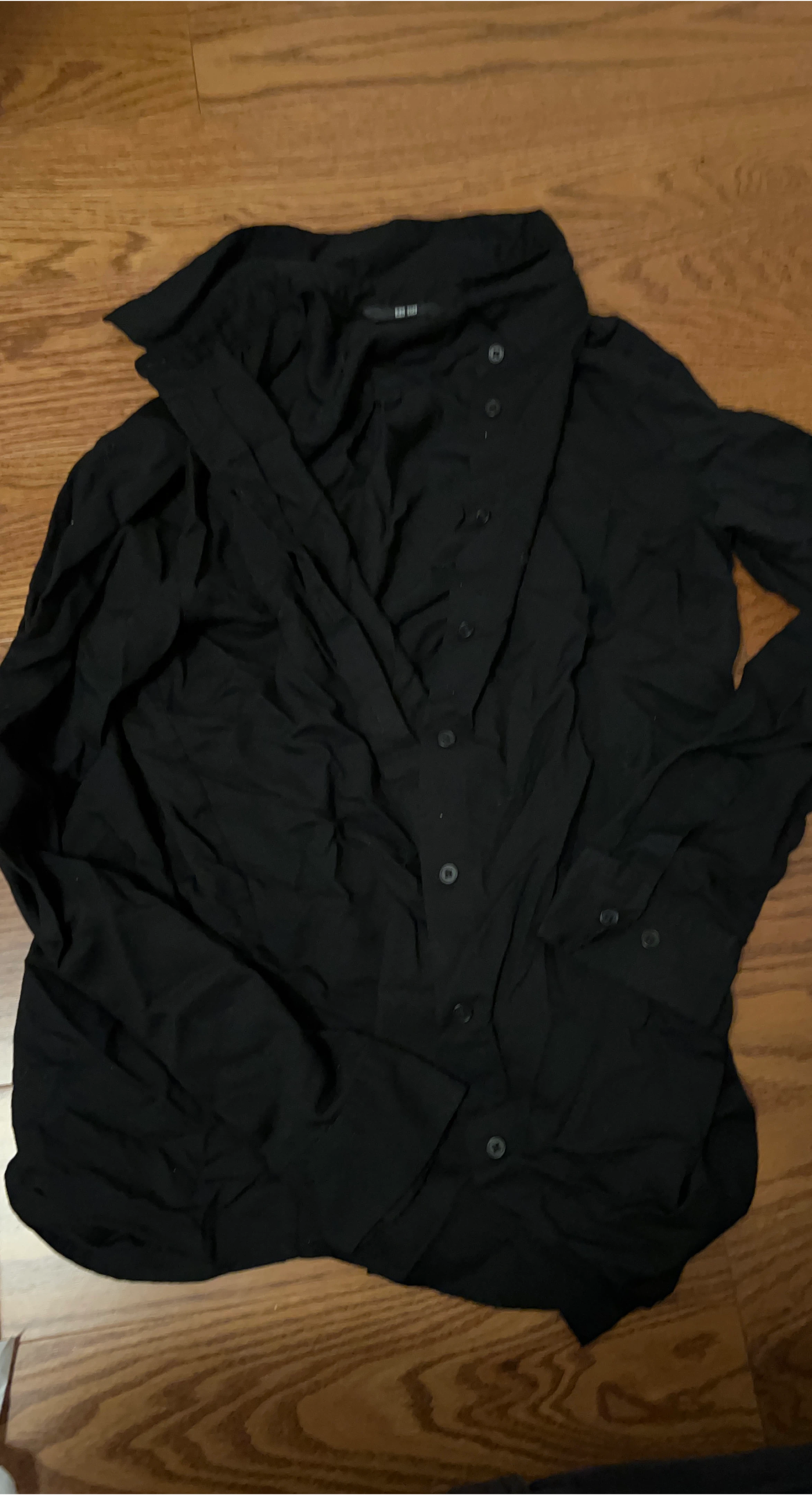 Black Uniqlo Button-Up Shirt