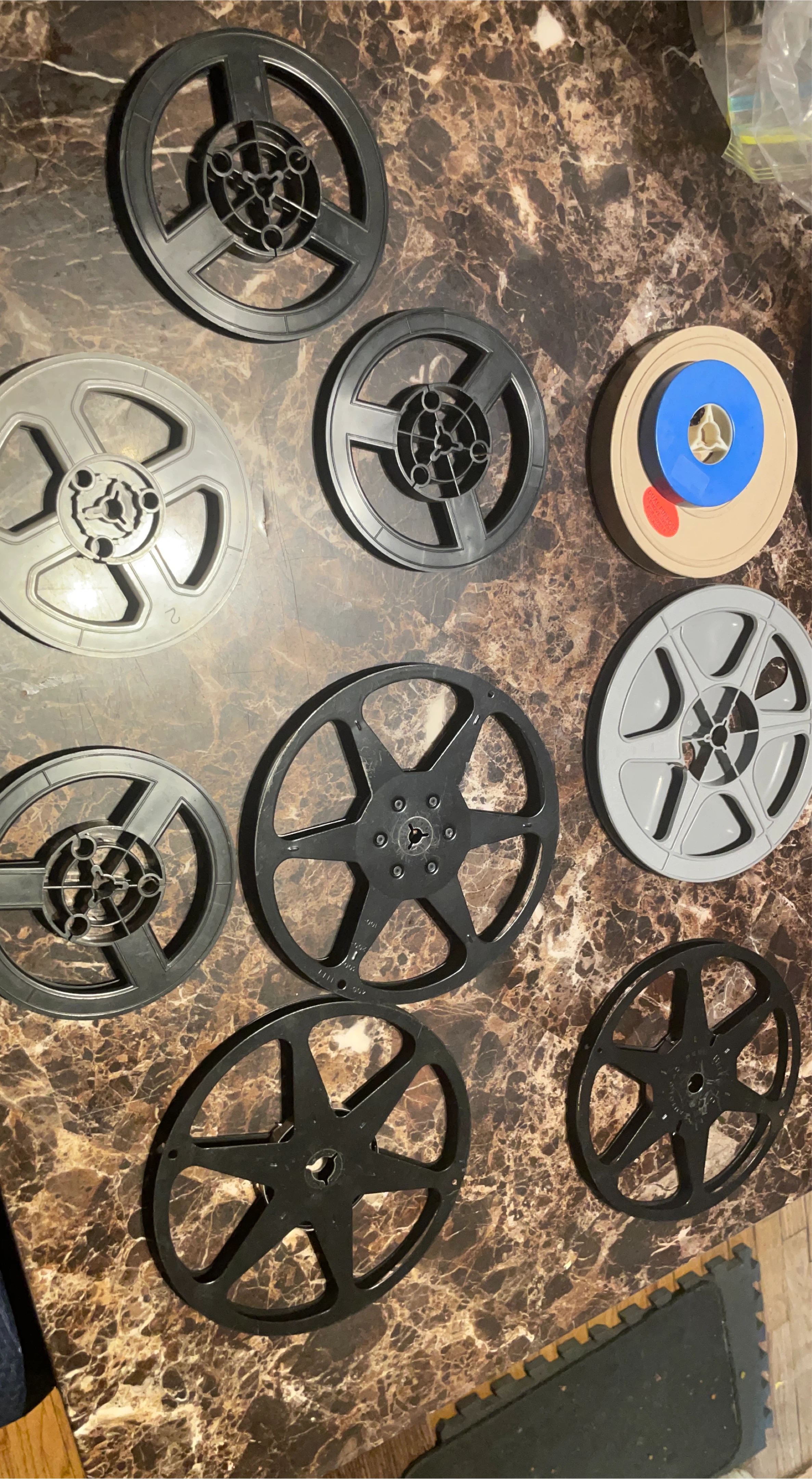 Lot of 9 Film Reels