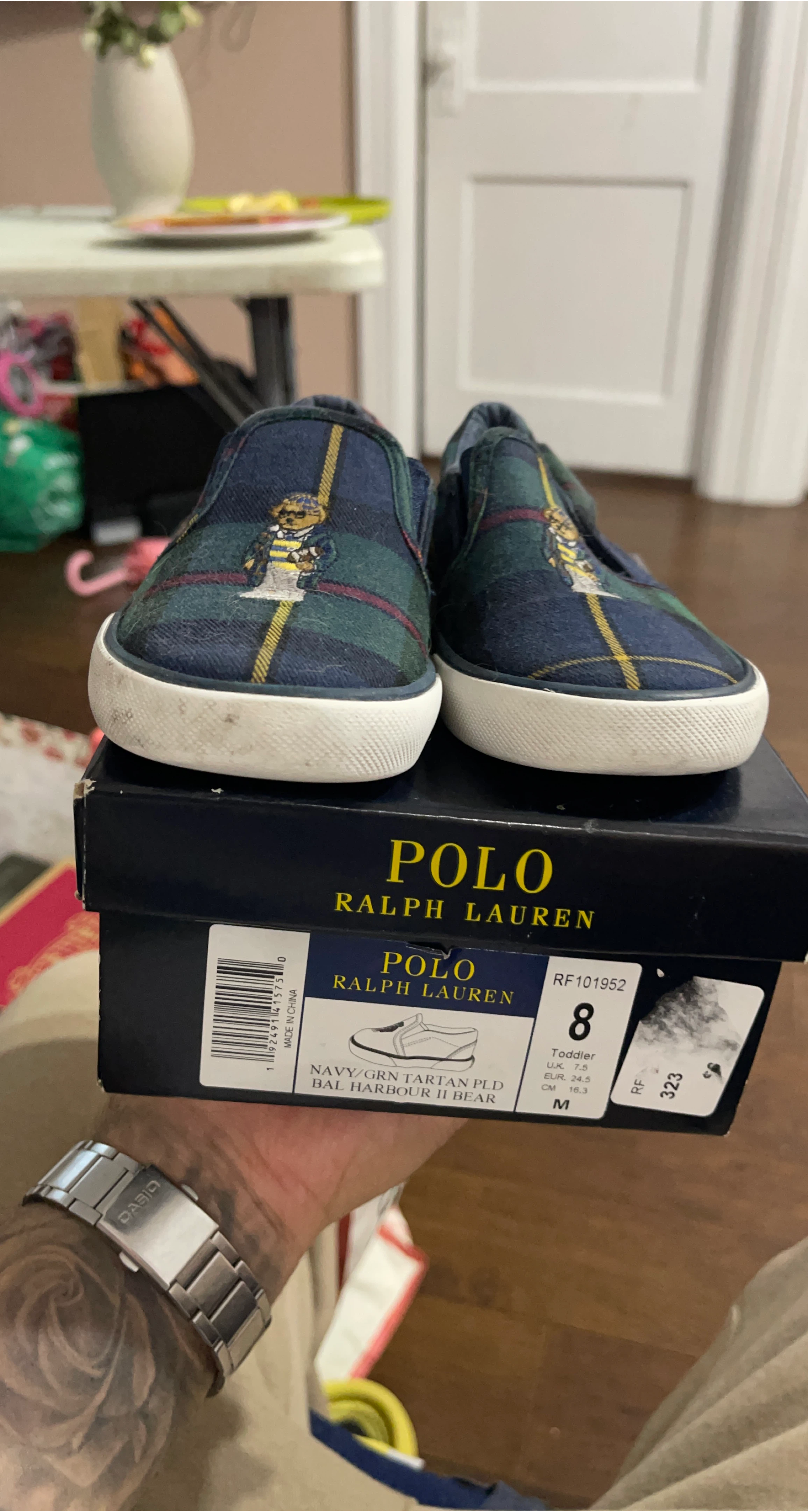 Polo Ralph Lauren Toddler Bear Slip-On Shoes - Size 8