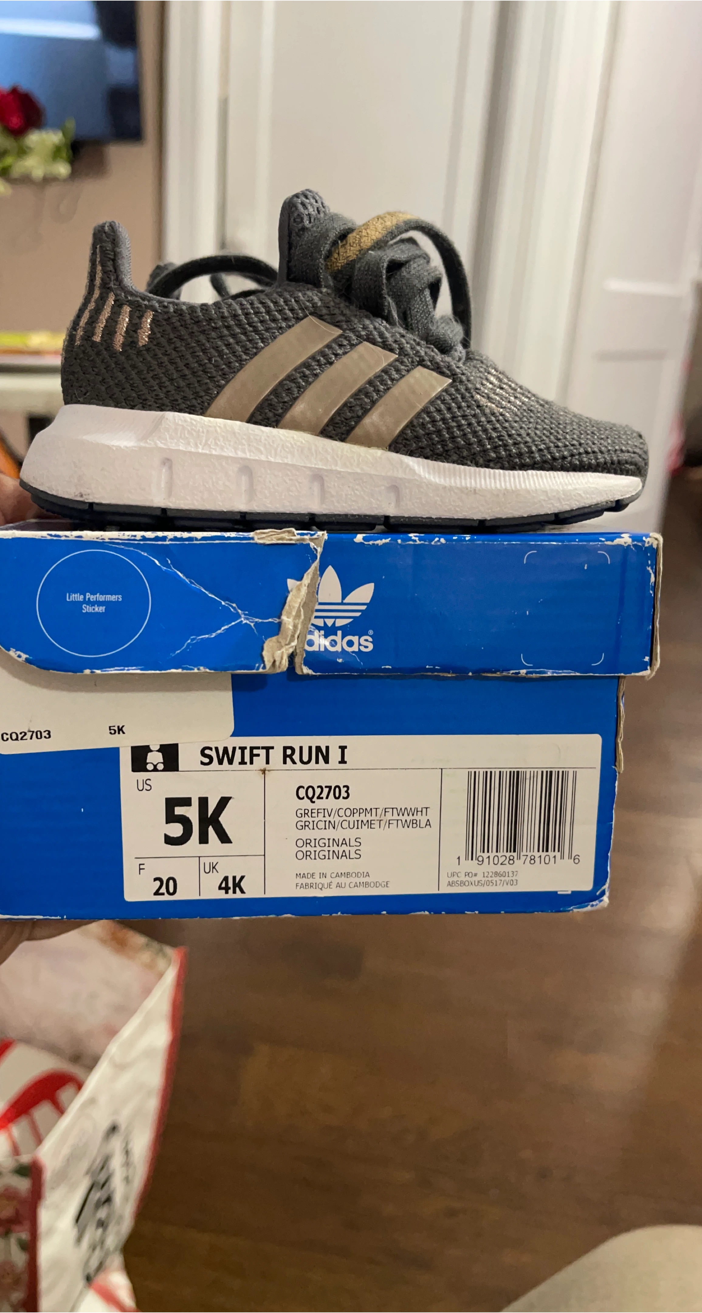 Adidas Swift Run I Toddler Shoes Size 5K (US)