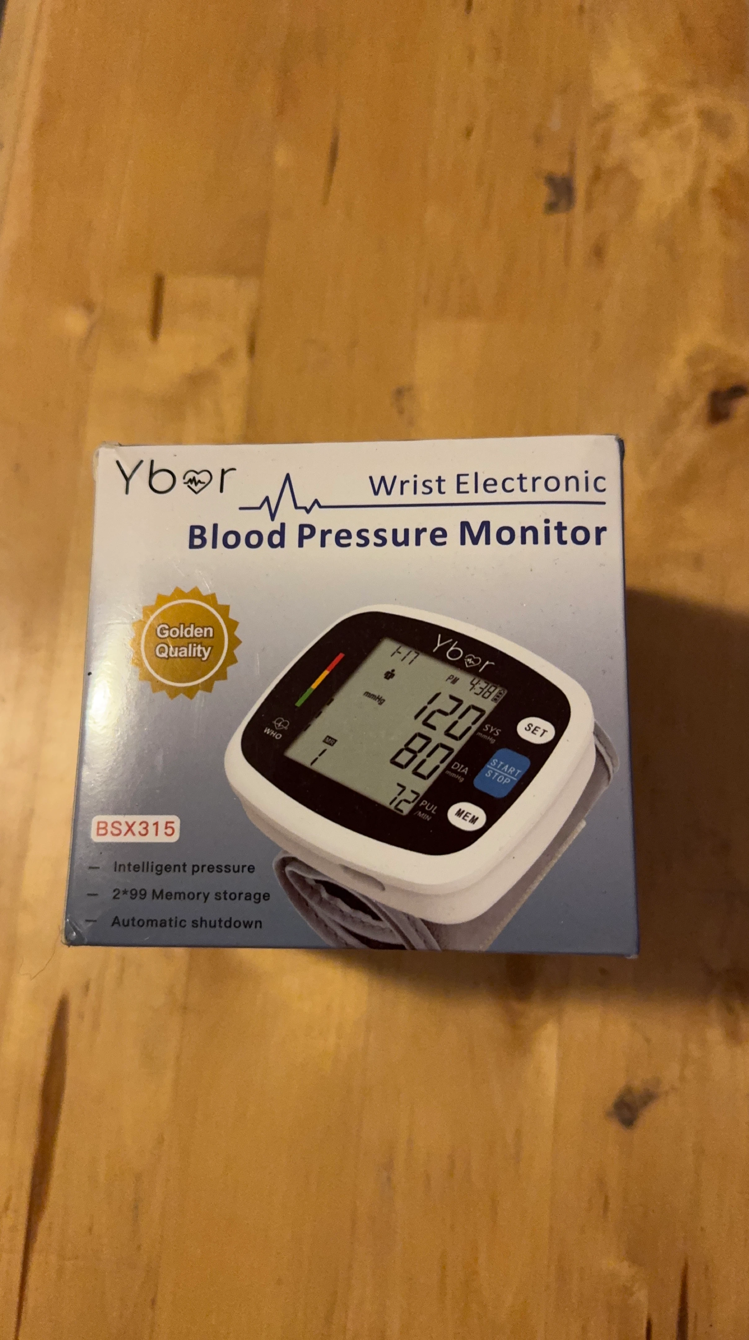 Ybor BSX315 Wrist Electronic Blood Pressure Monitor