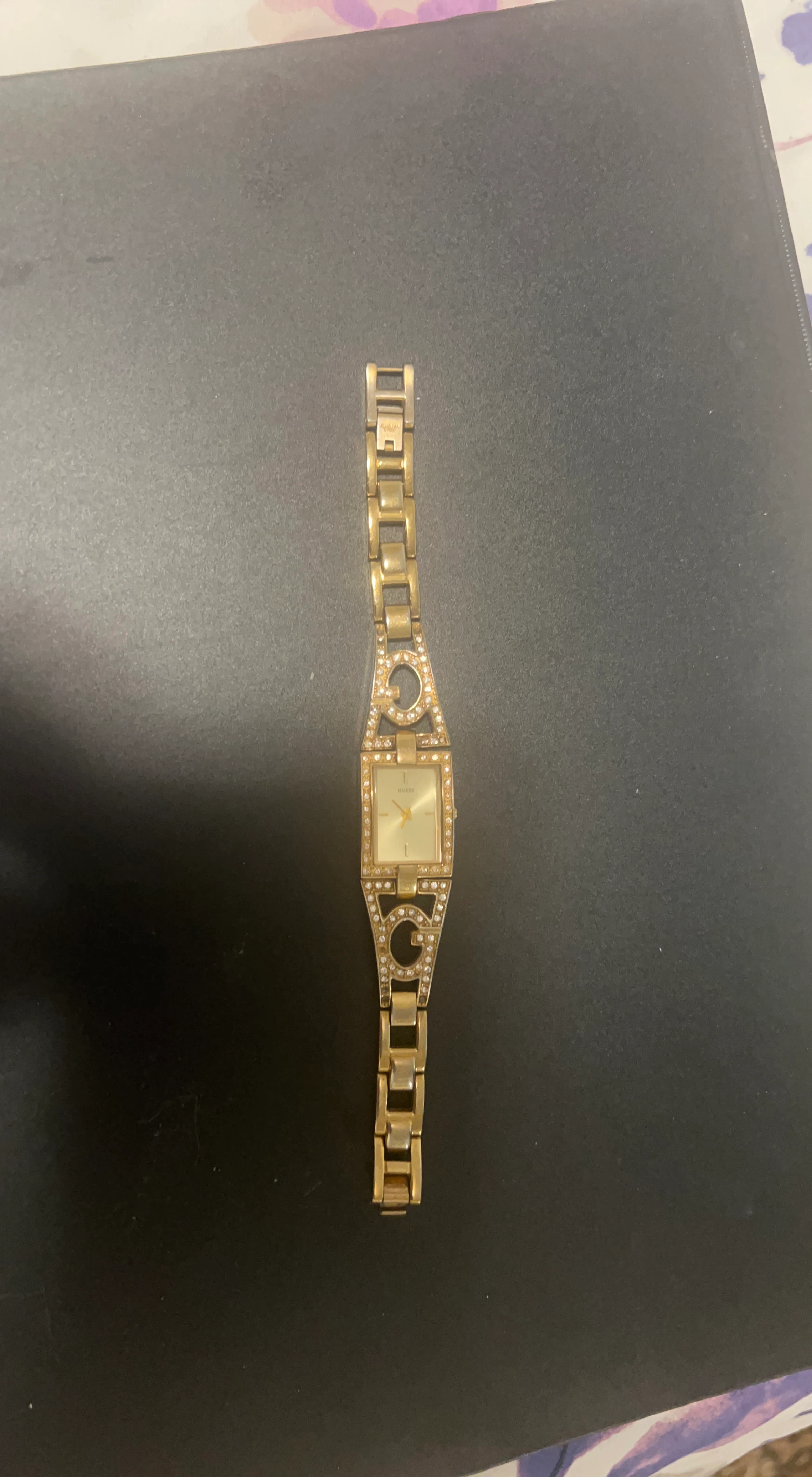 Guess Gold Tone Watch with Crystals