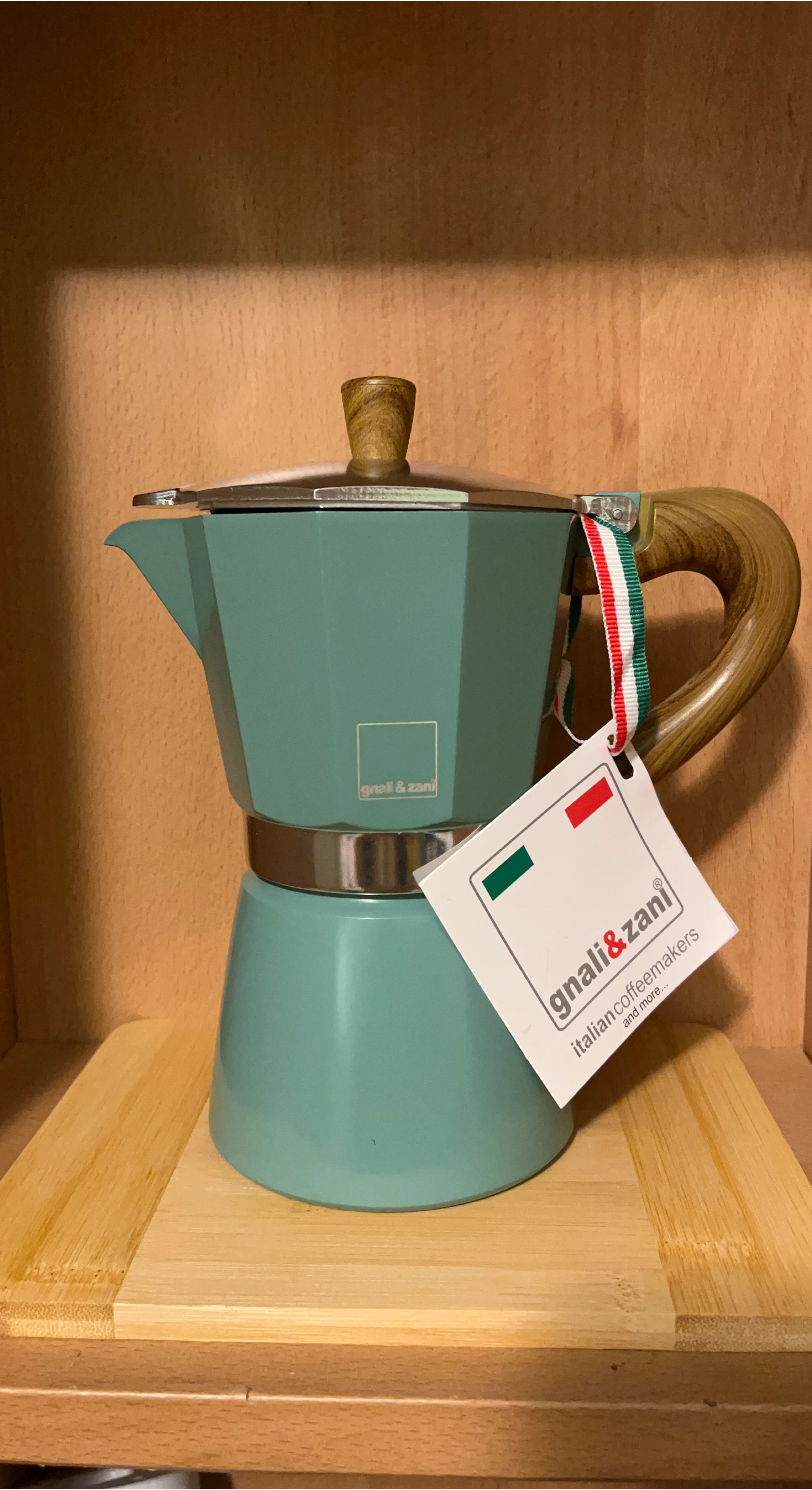 Green Gnali & Zani Moka Pot