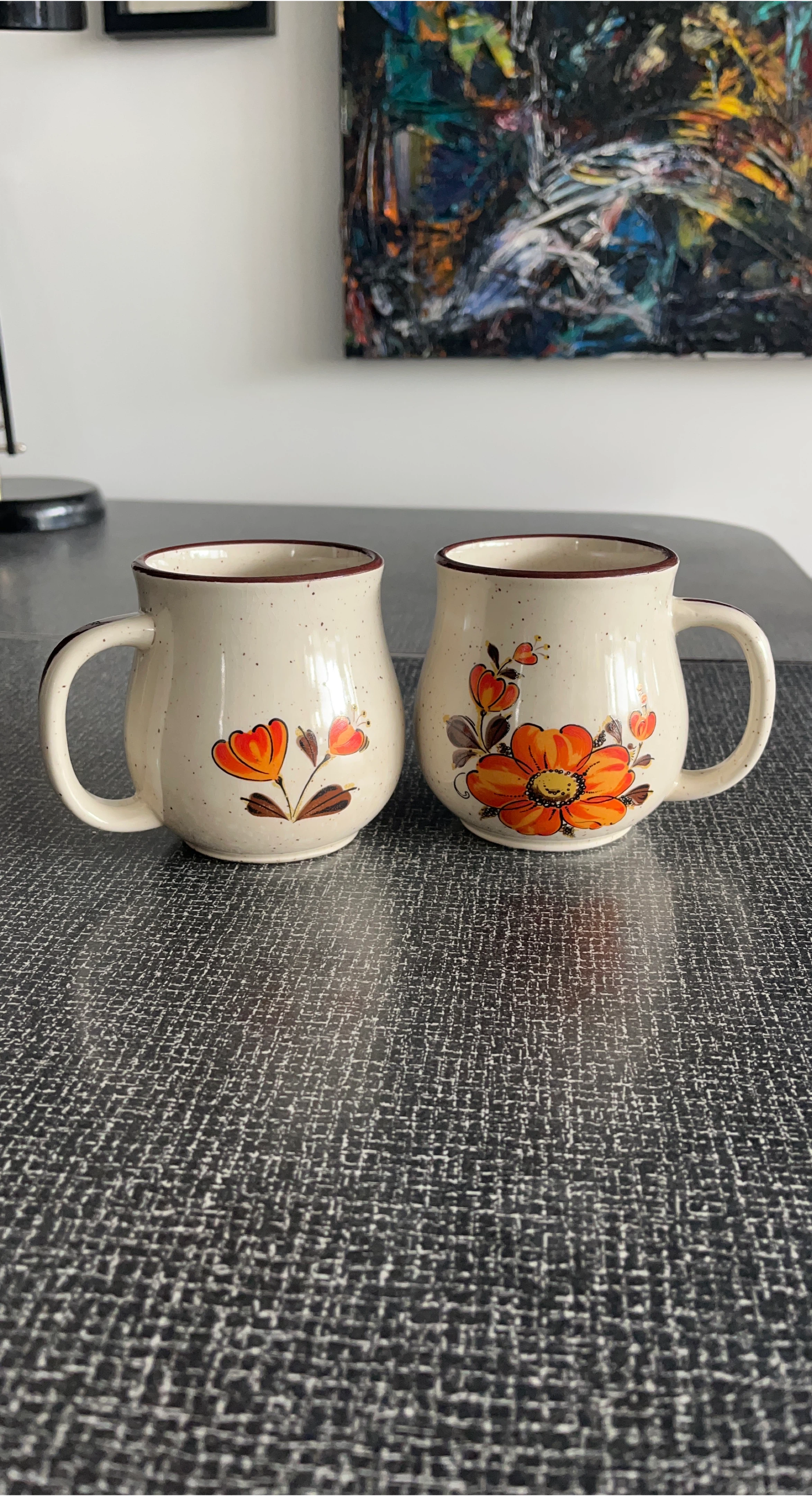 Vintage Floral Mugs (Set of 2) Made in Japan - photo 2