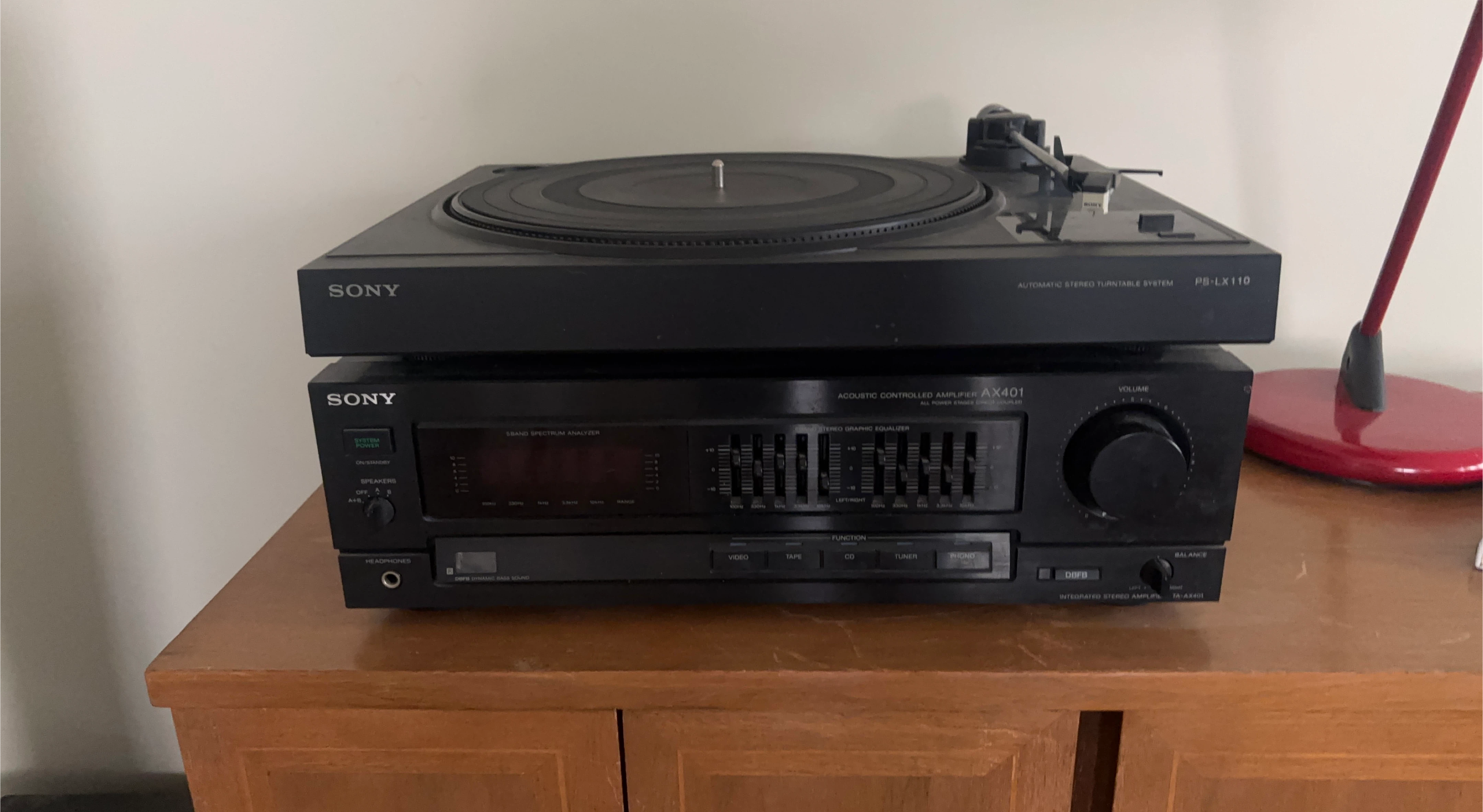 Sony PS-LX110 Turntable and TA-AX401 Amplifier