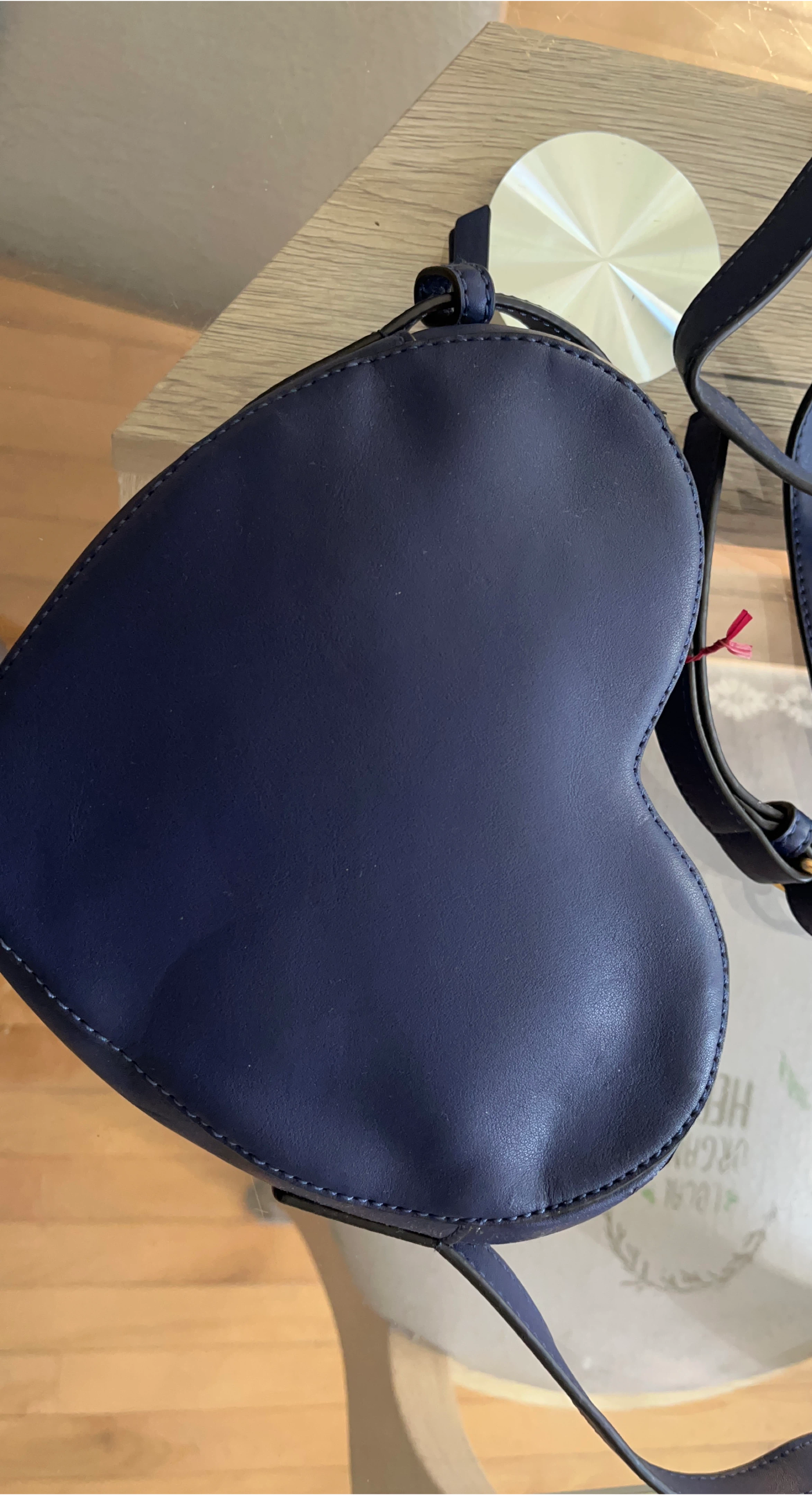 Navy Blue Heart-Shaped Purse