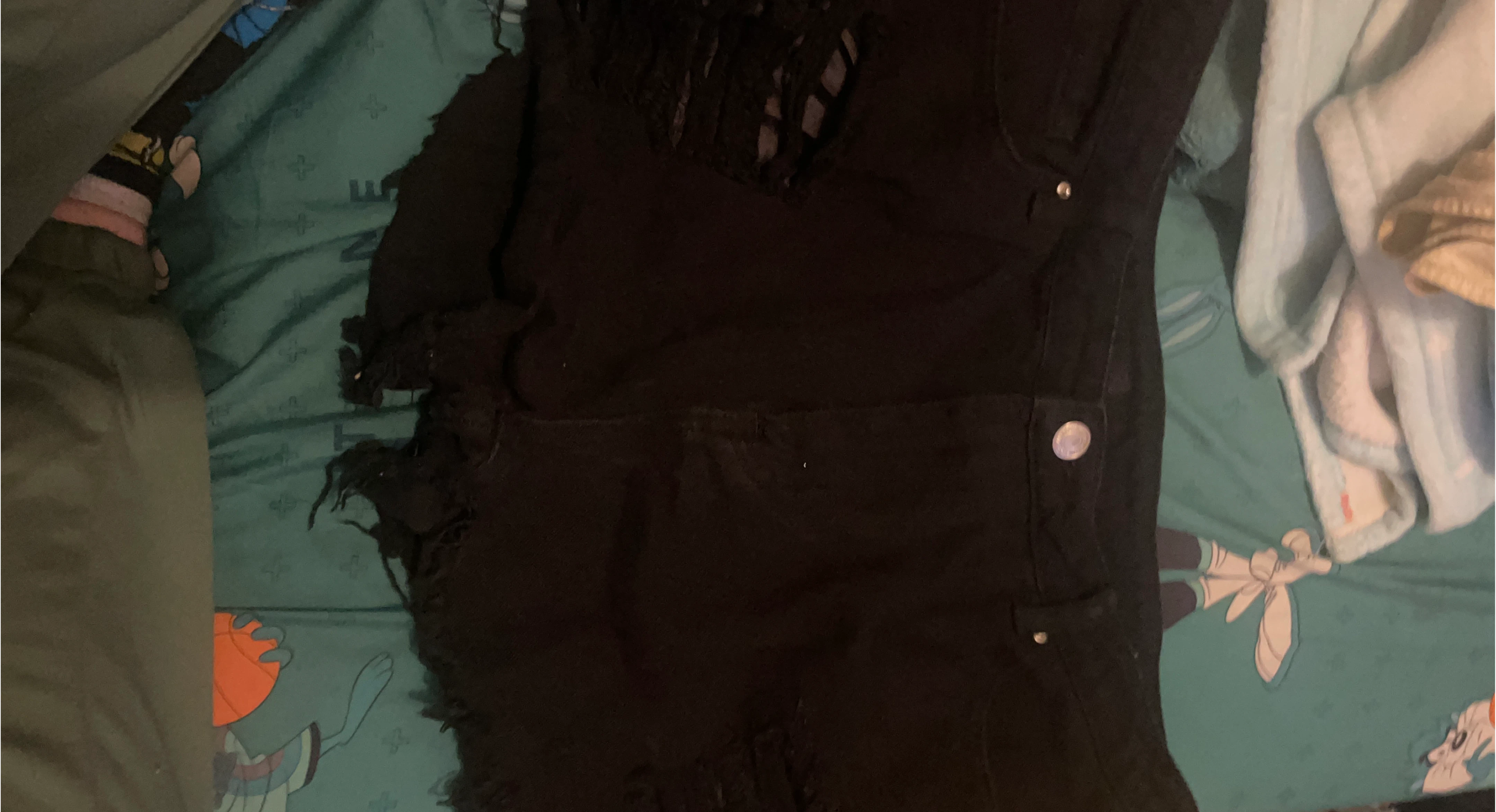 Black Ripped Denim Shorts