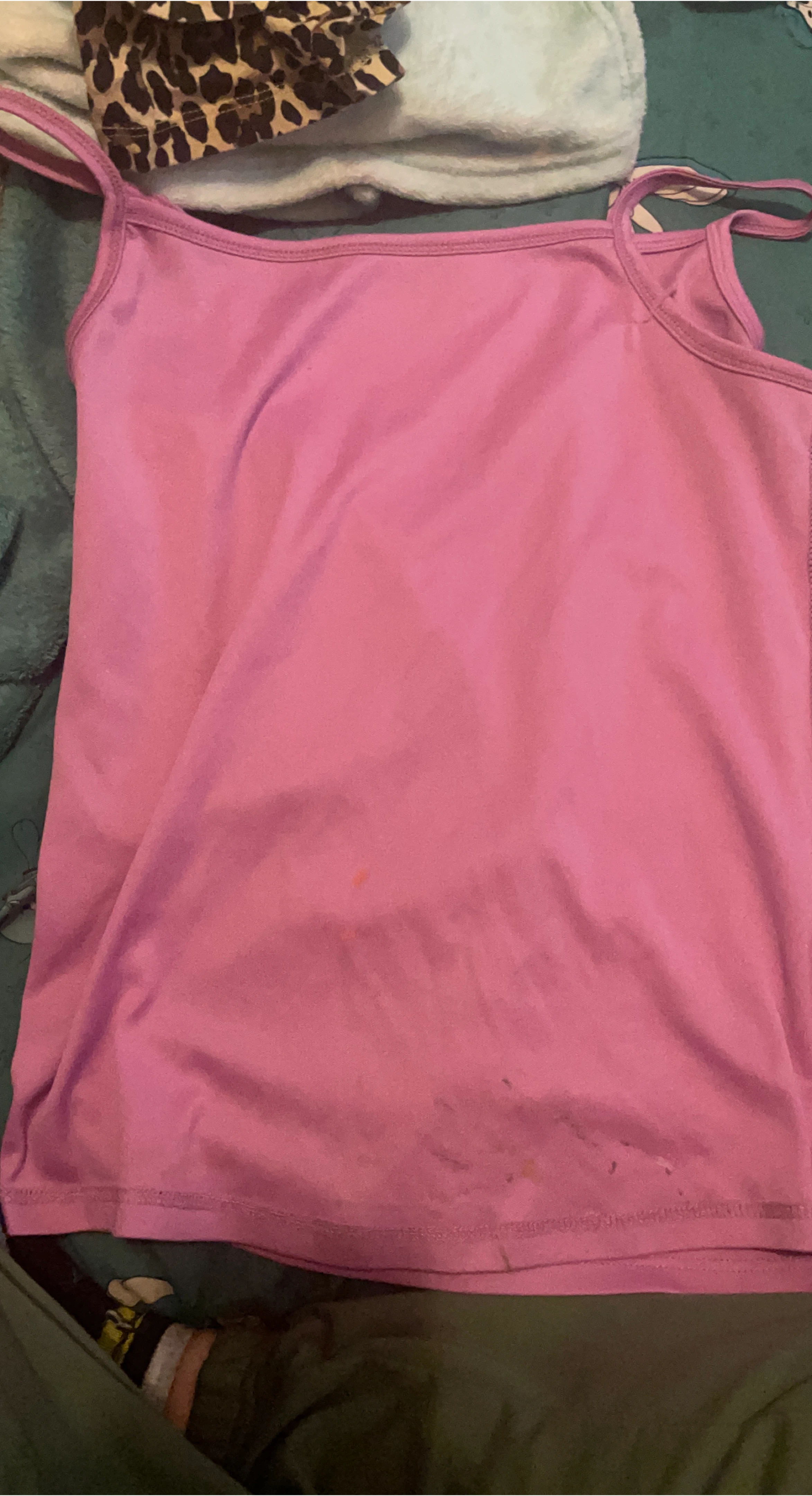 Pink Spaghetti Strap Tank Top