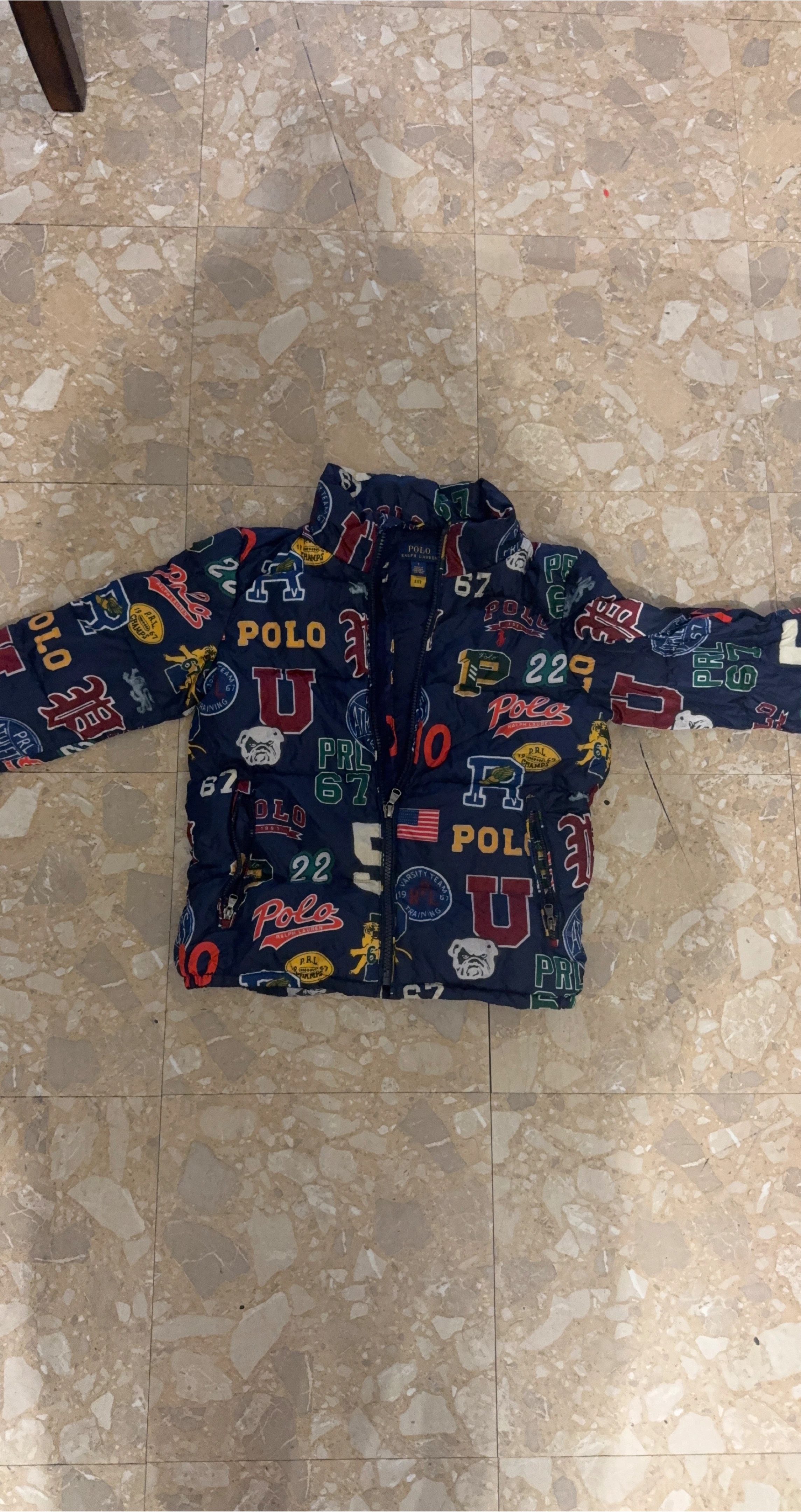 Polo Ralph Lauren Kids All Over Logo Puffer Jacket