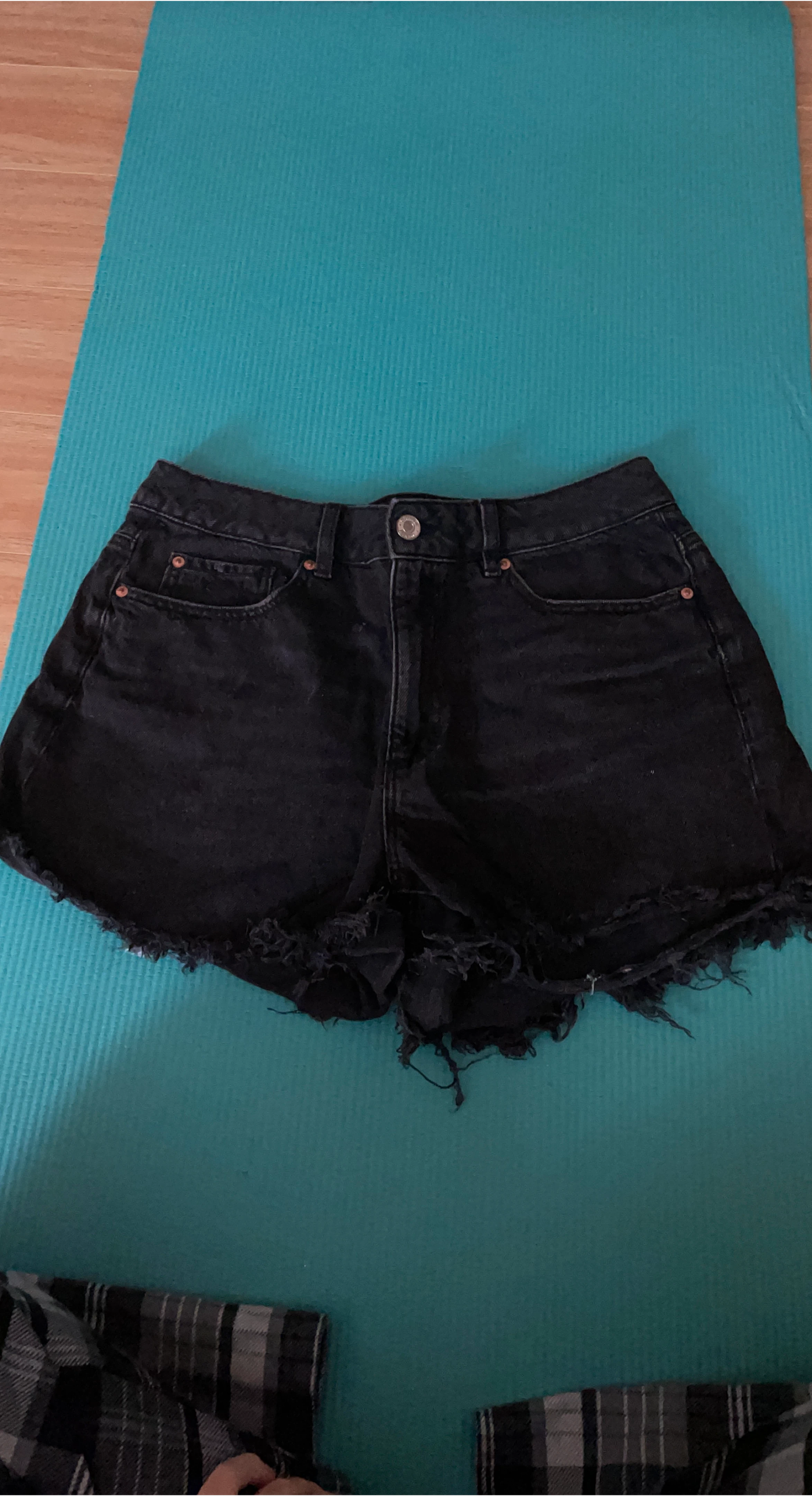 Black Denim Cutoff Shorts