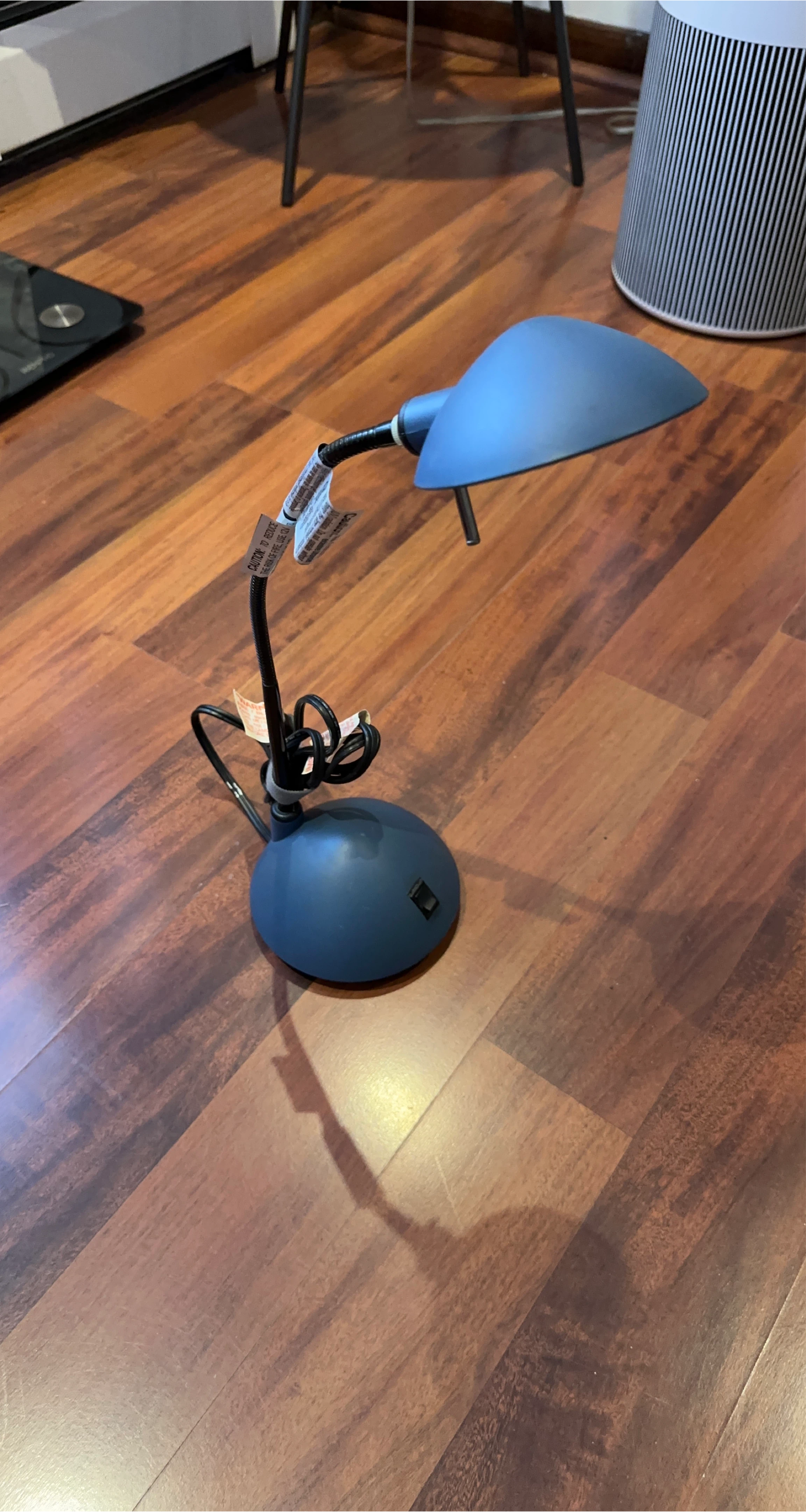 Blue Gooseneck Desk Lamp