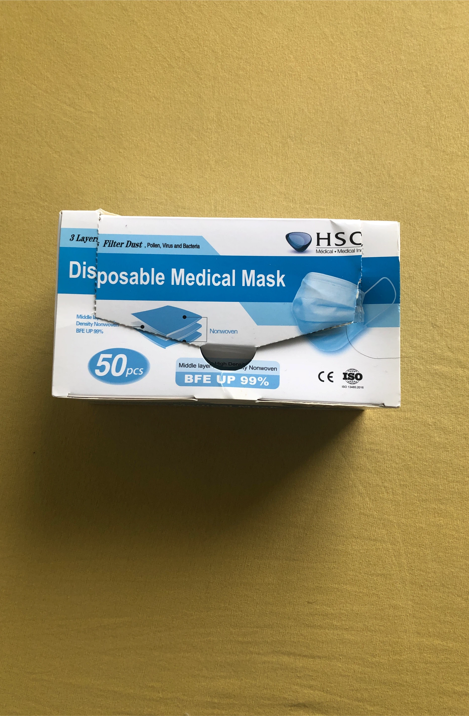 HSC Disposable Medical Masks - 50 pcs