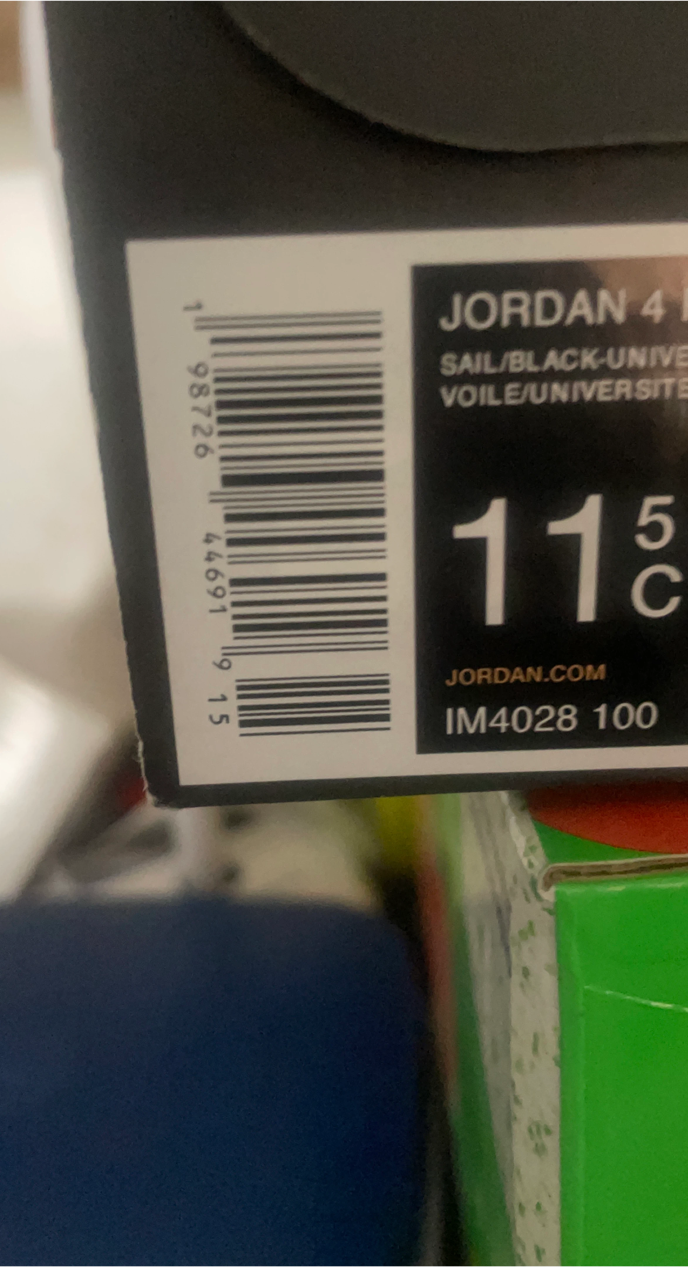 Nike Jordan 4 Retro OG FC (PS) Toddler Shoes Size 11.5C - photo 3