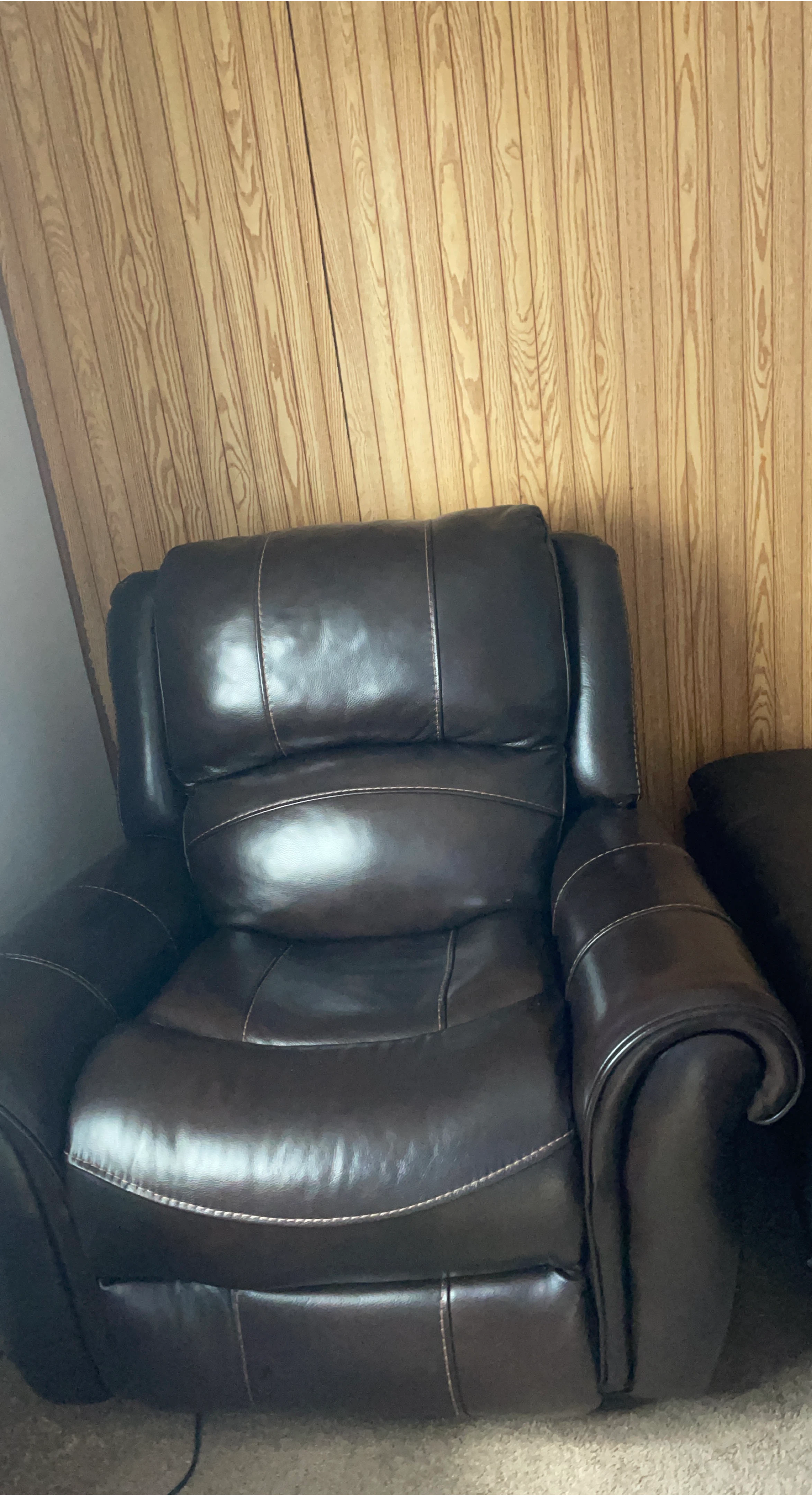 Dark Brown Leather Recliner