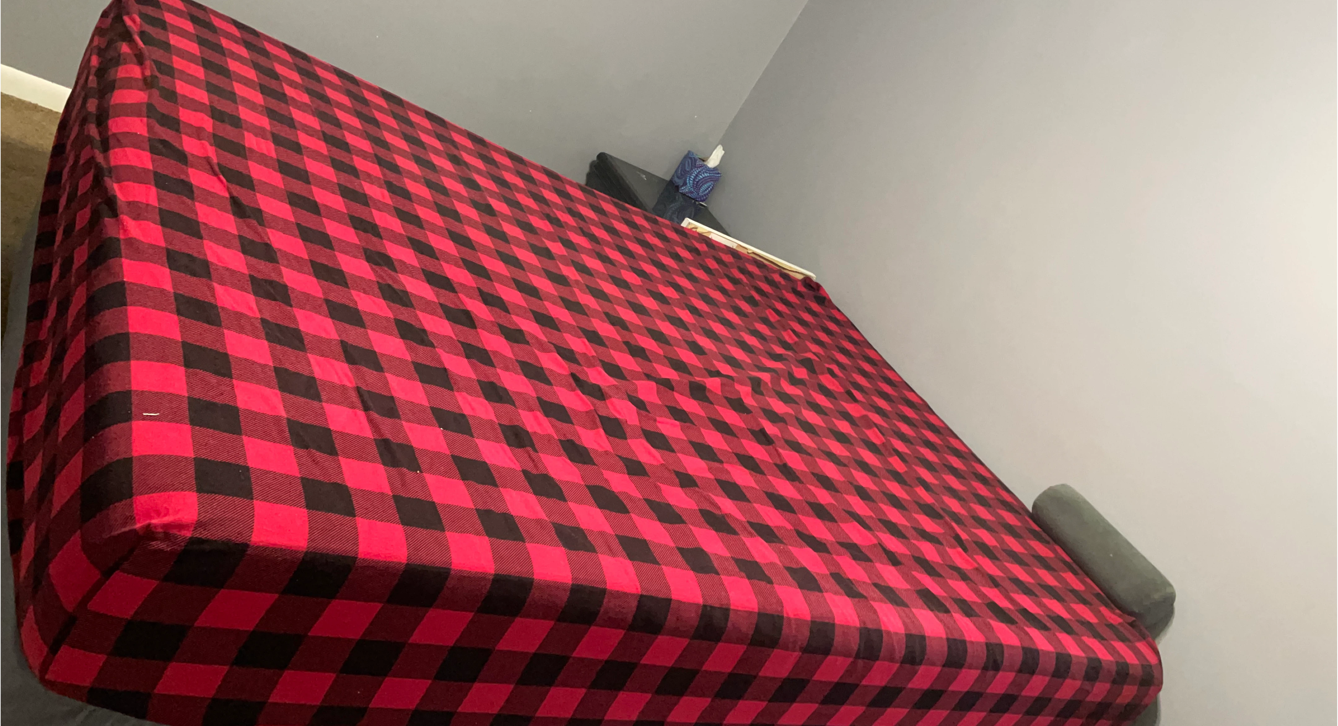 Red and Black Buffalo Check Mattress Topper