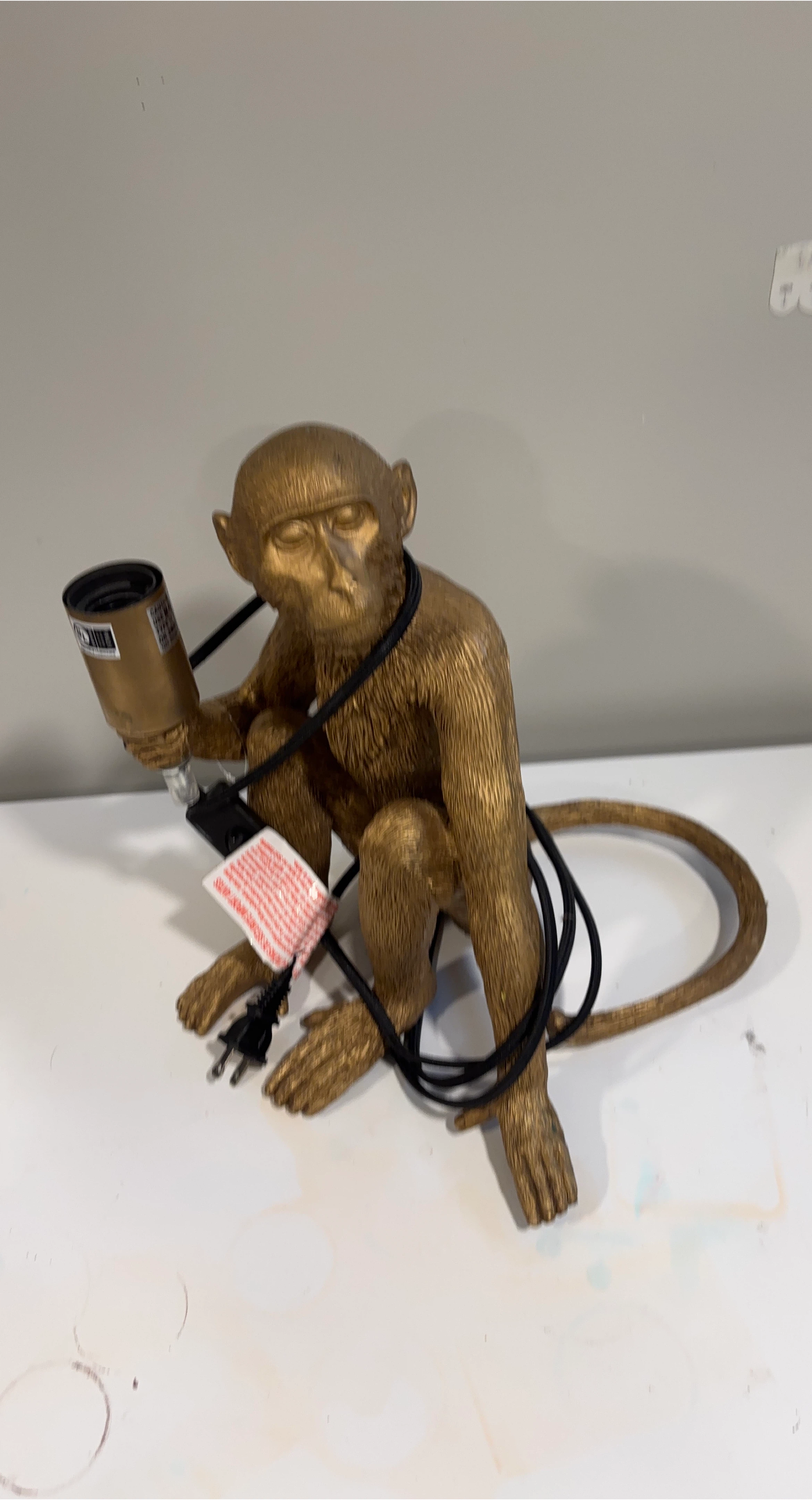 Gold Monkey Lamp