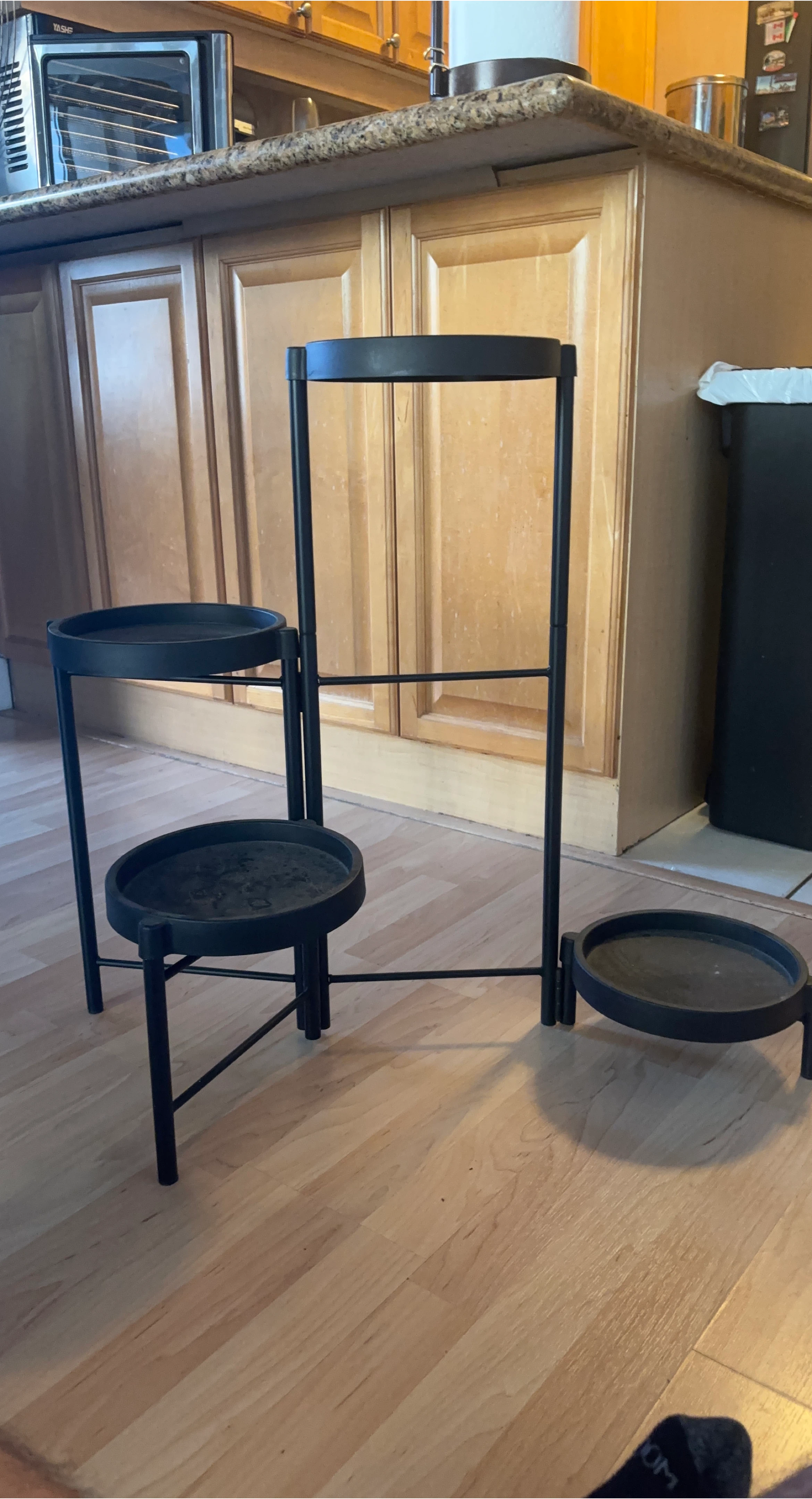Black Metal Tiered Plant Stand