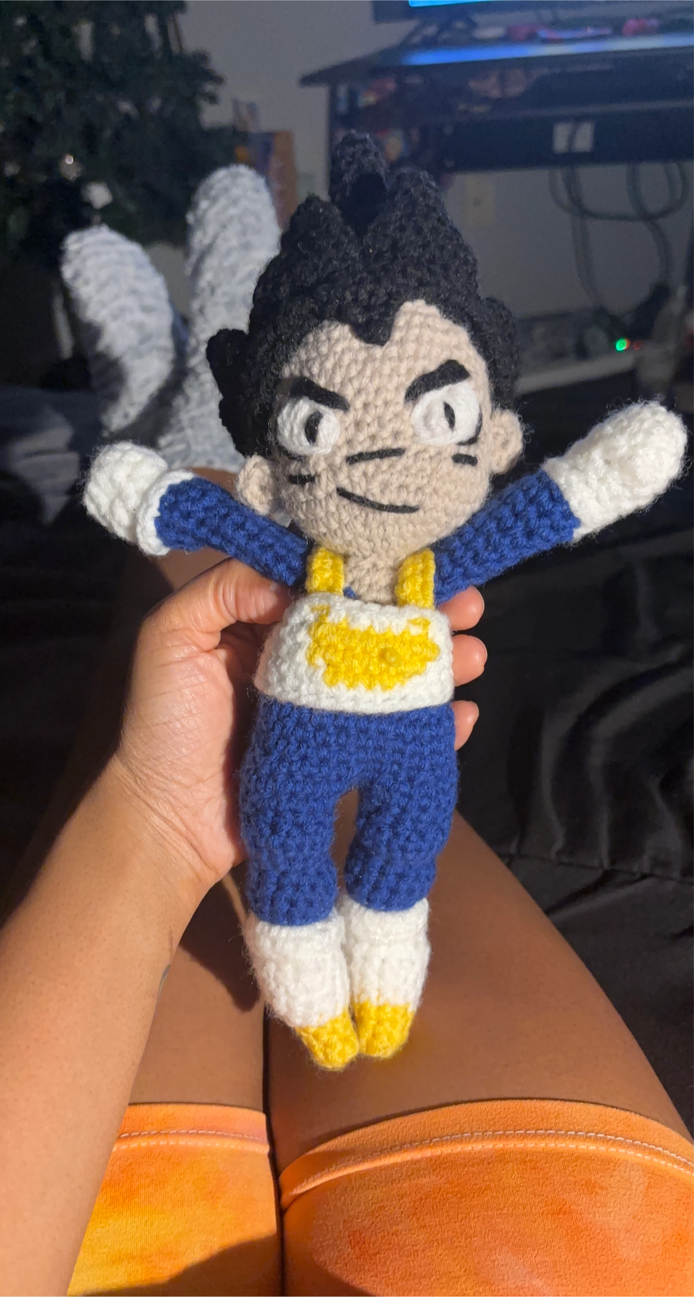 Handmade Crocheted Vegeta Doll