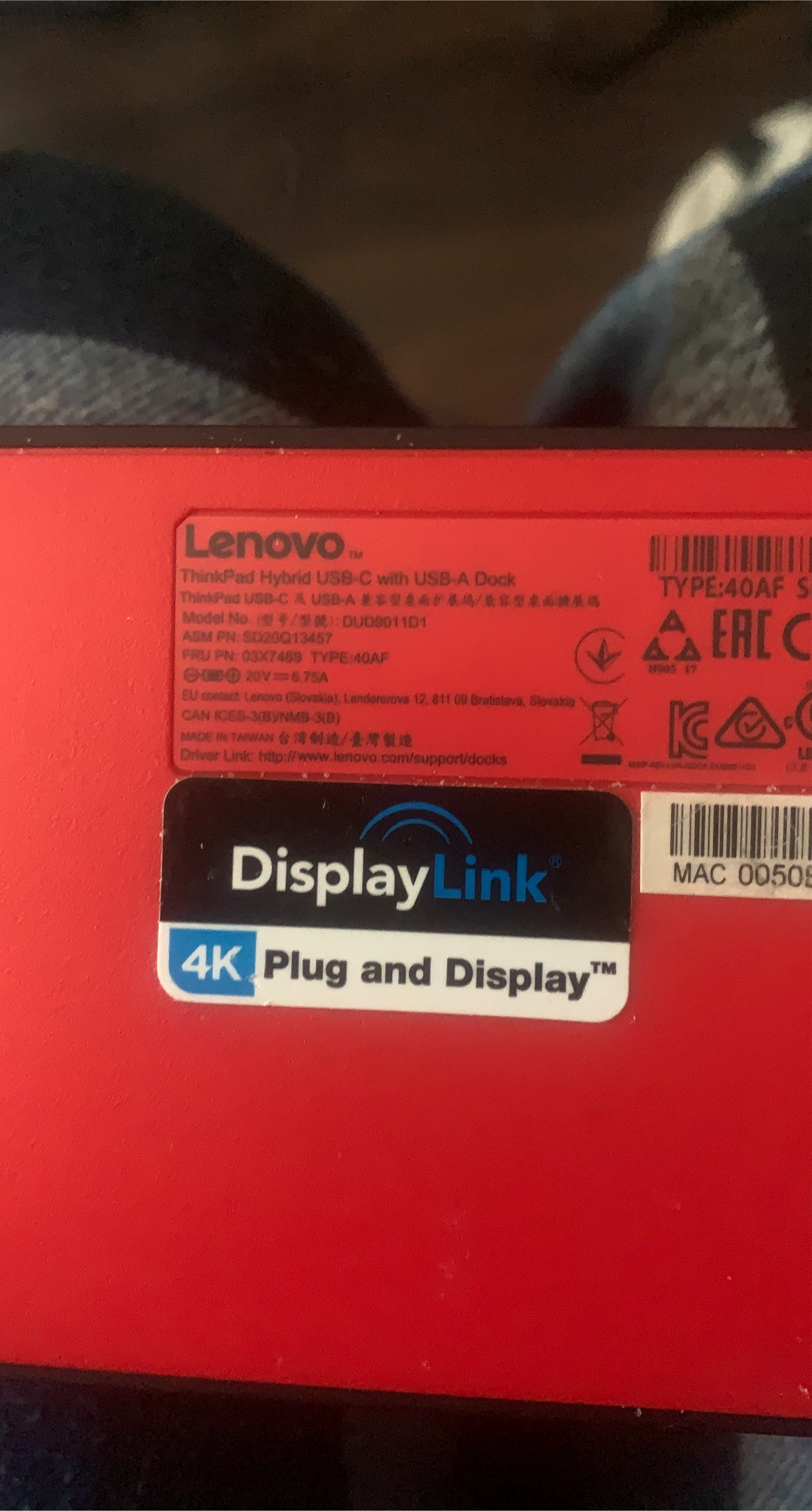 Lenovo ThinkPad Hybrid USB-C Dock with USB-A Dock