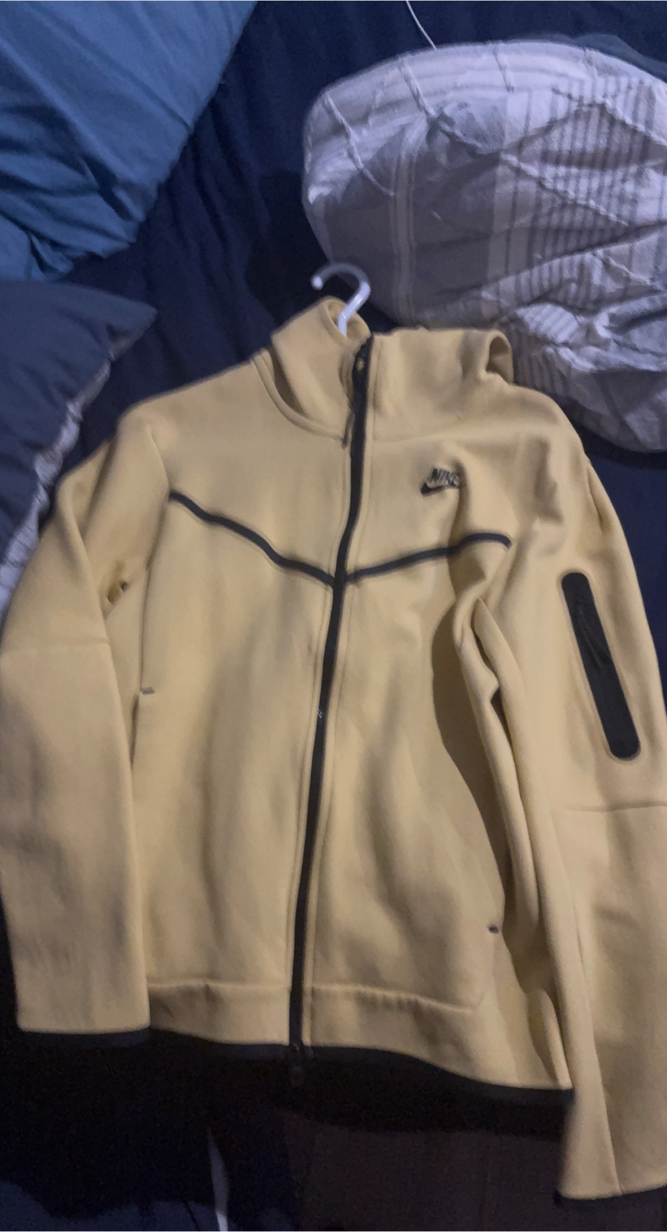 Nike Tech Fleece Full Zip Hoodie Jacket Yellow