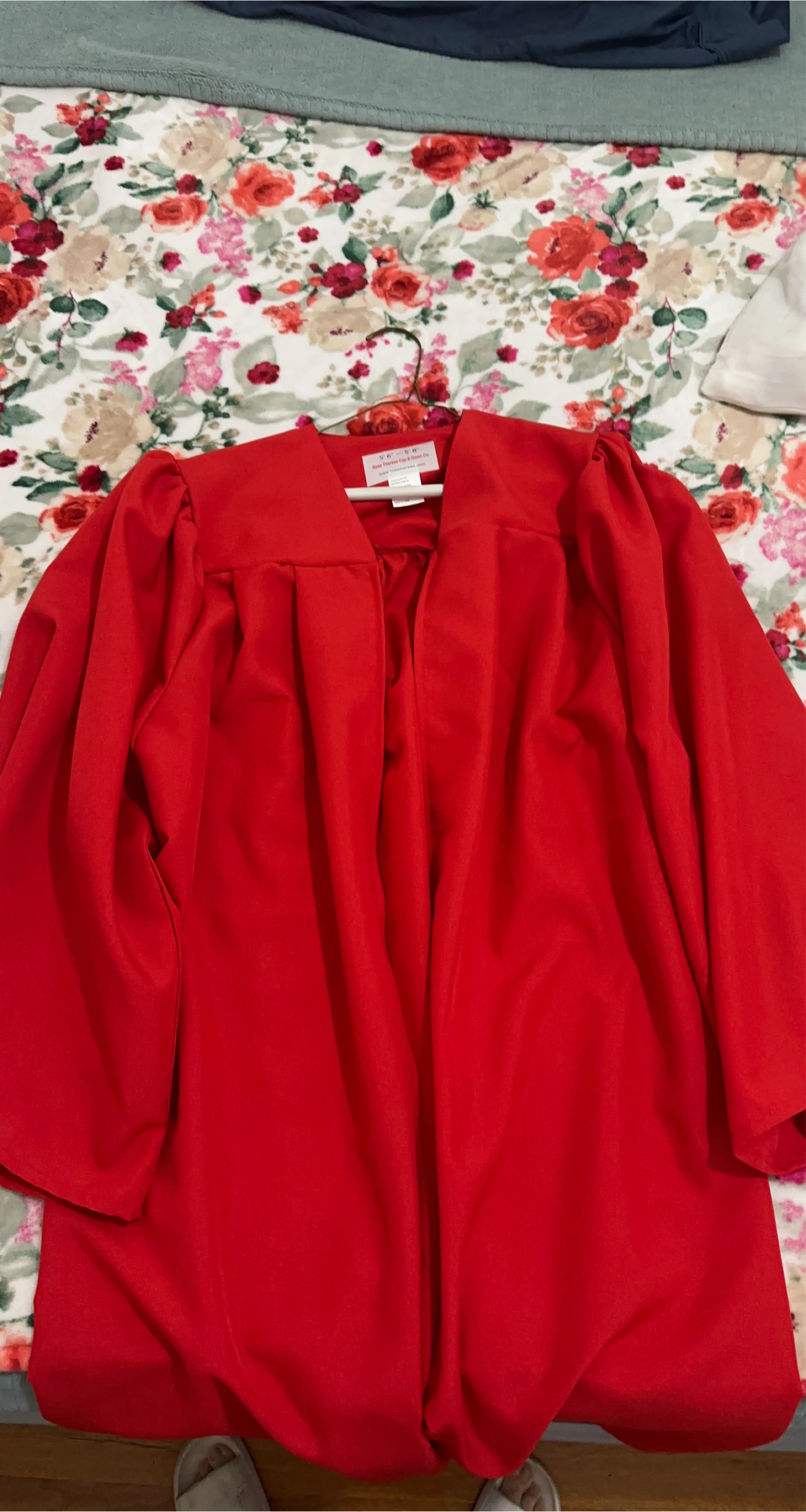 🧡Rose Therese Red Graduation Gown