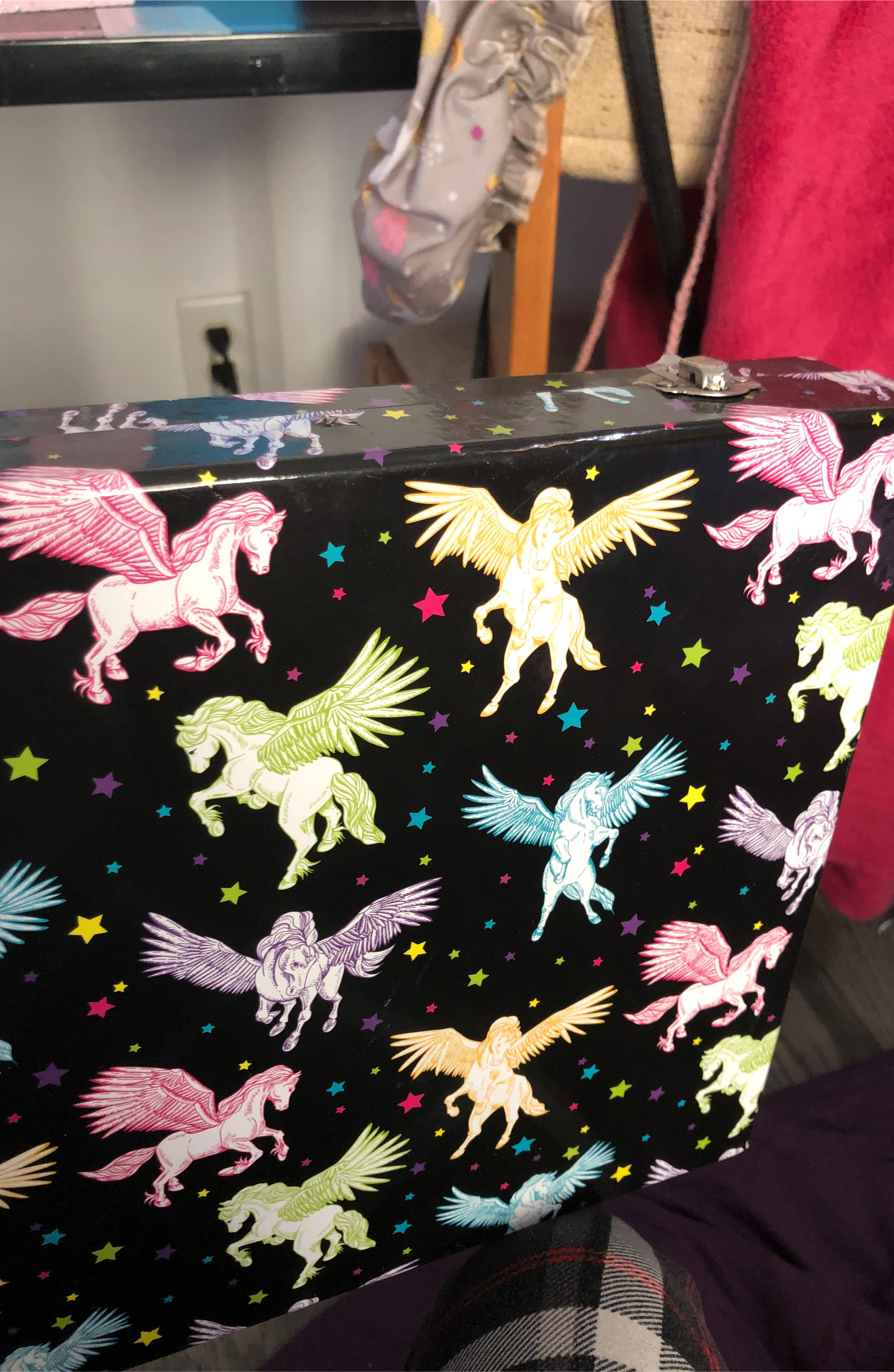 Kids' Play Suitcase with Pegasus Design